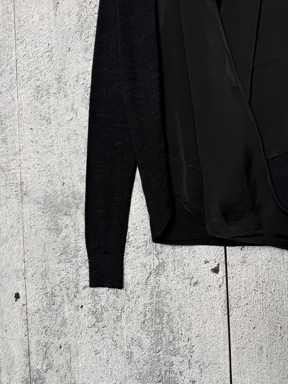 Allsaints AllSaints Rola Panel Black Merino Wool Cardigan Jumper sz S Size S / US 4 / IT 40 - 6 Thumbnail