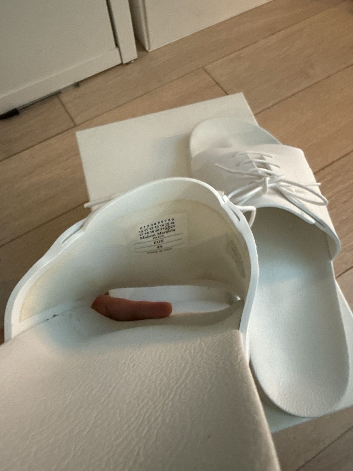 Maison Margiela Margiela white lace up slides 45 Size US 12 / EU 45 - 4 Thumbnail