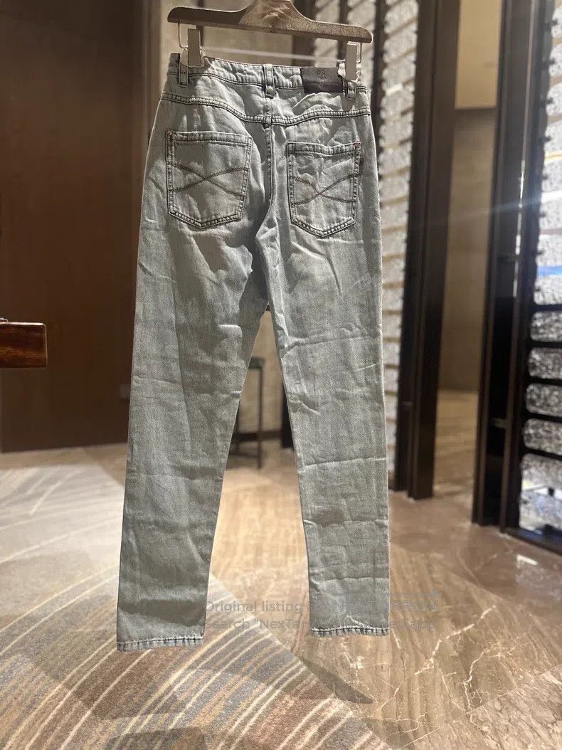 Brunello Cucinelli Brunello Cucinelli Light Blue Denim Pants Size 25" / US 0 / IT 36 - 3 Thumbnail