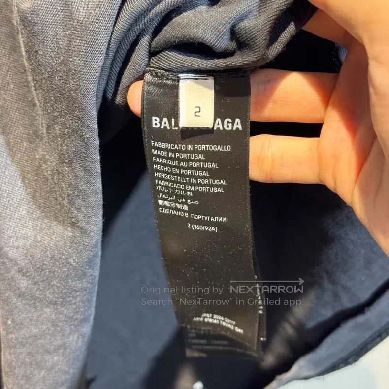 Balenciaga Balenciaga Letter Patch Destroyed Vintage Long Sleeve Size US M / EU 48-50 / 2 - 6 Thumbnail
