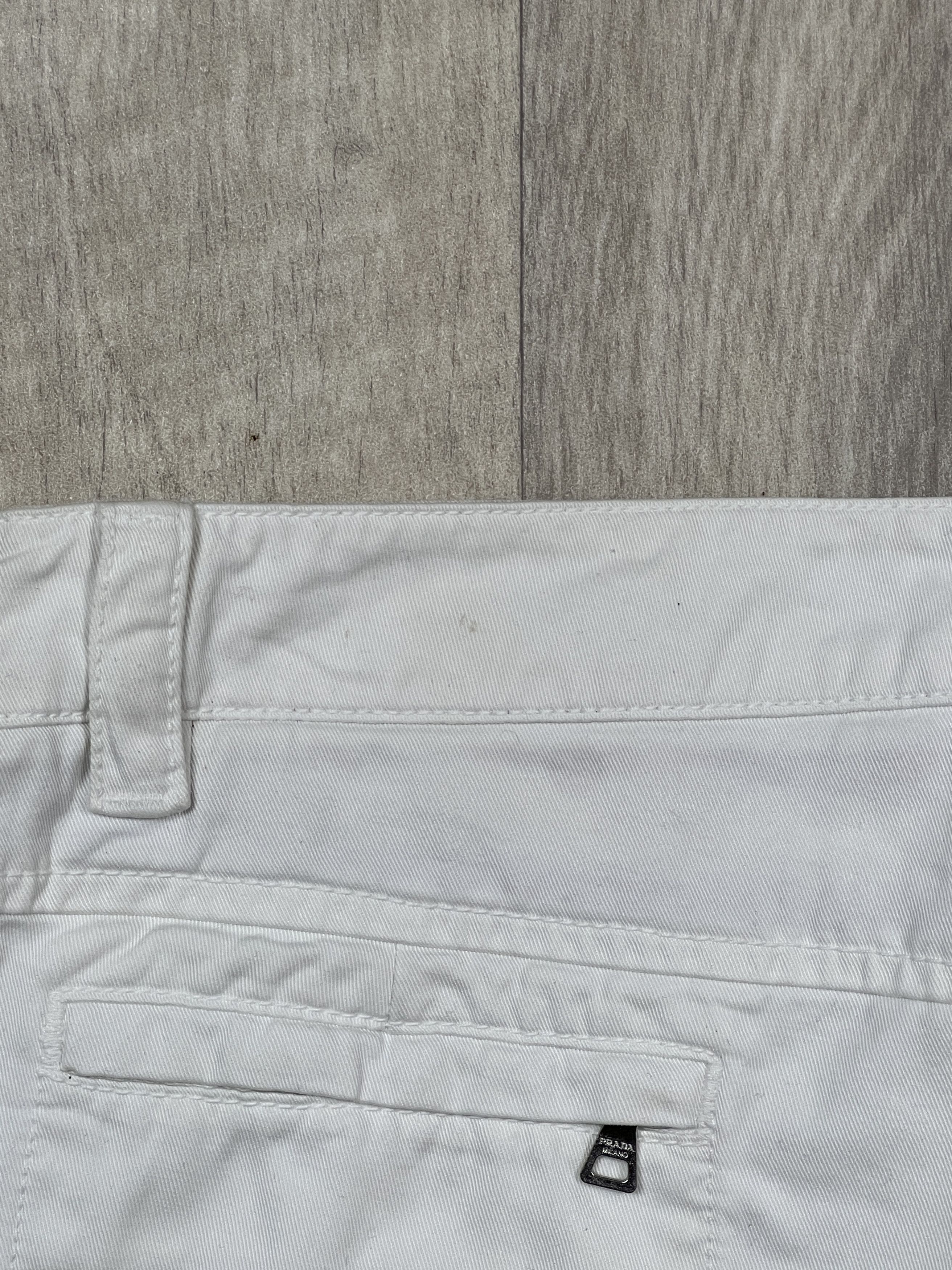 Prada Prada White Cargo Pants (Y0260) Size 28" / US 6 / IT 42 - 14 Thumbnail