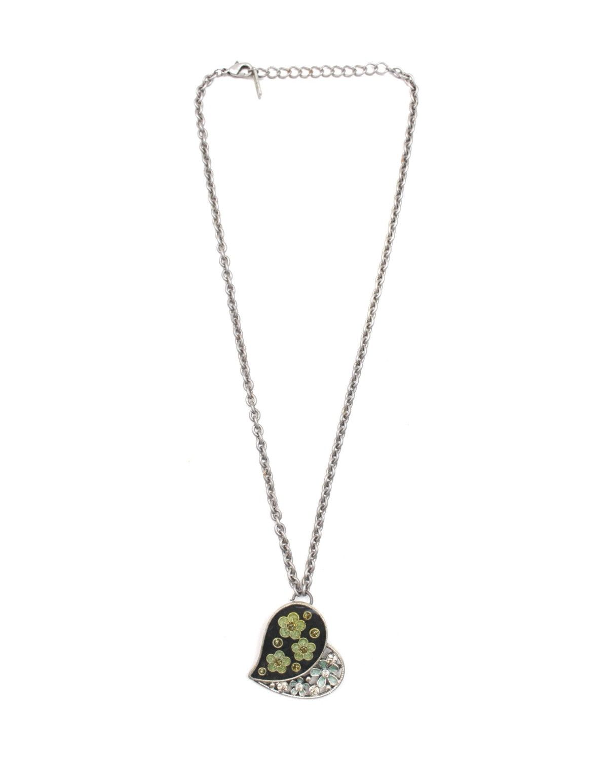 Hysteric Glamour 2000S UNICON FLORAL HEART ENAMEL & RHINESTONE NECKLACE Size ONE SIZE - 2 Thumbnail