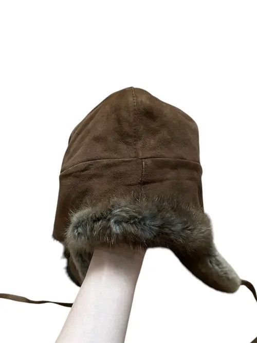 VIBE Real Mink Fur Leather Luxury Vintage Trapper Hat Y2k Size ONE SIZE - 7 Thumbnail