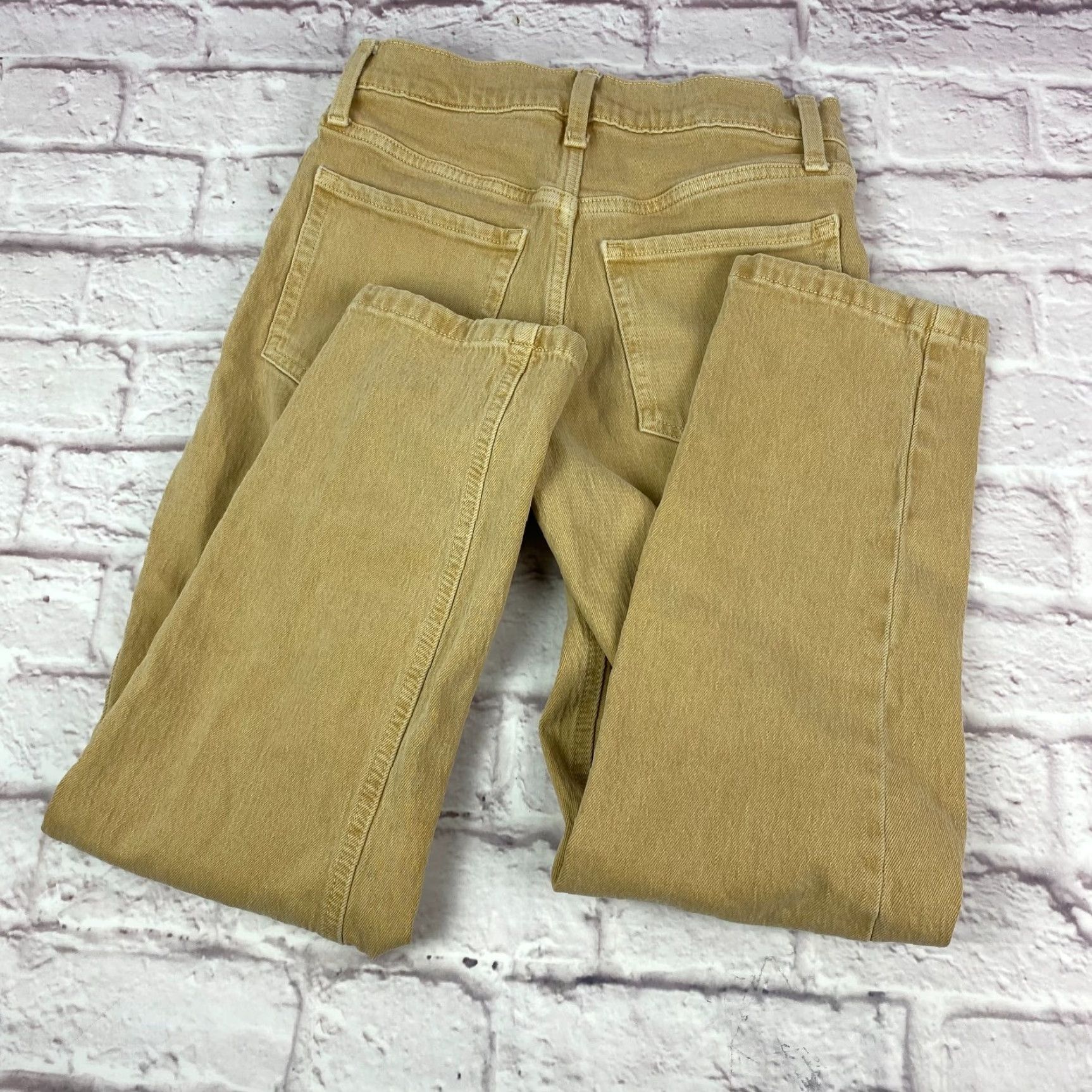 Banana Republic VINTAGE Banana Republic Teens High Rise Straight Fit Jeans 24 Tan Petite Junior XS? Size 42" / US 20 - 2 Thumbnail