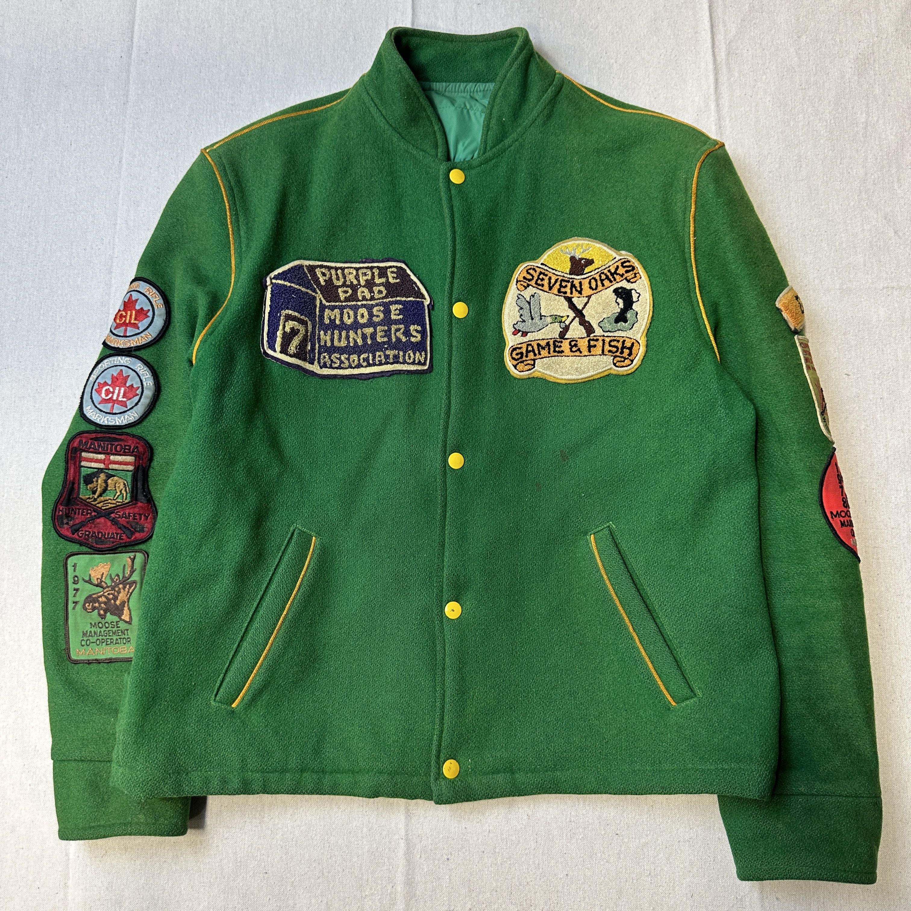 Other 1970s - Seven Oaks Game & Fish Moose Hunters Association Wool Varsity Jacket Size M Size US M / EU 48-50 / 2 - 1 Thumbnail