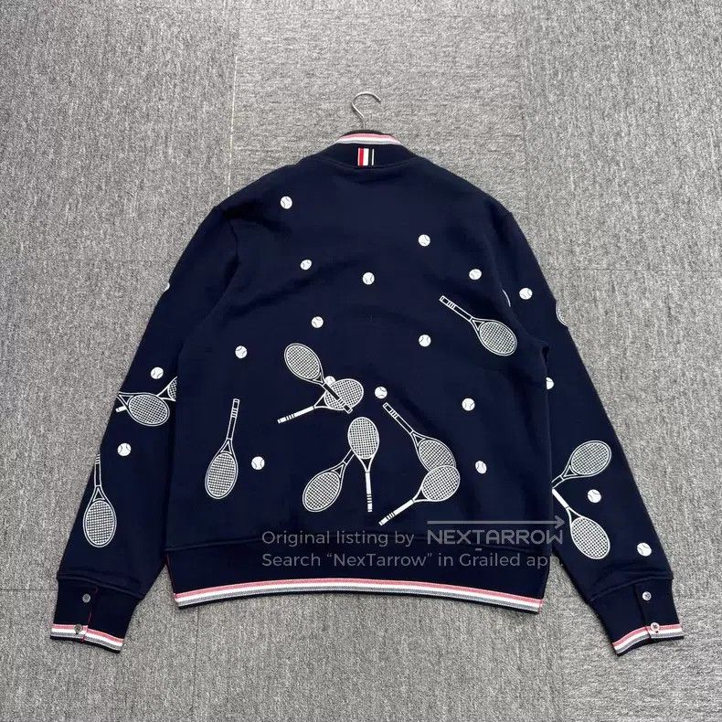Thom Browne Thom Browne Tennis Racquet Embroidered Sweatshirt Size US XL / EU 56 / 4 - 6 Thumbnail