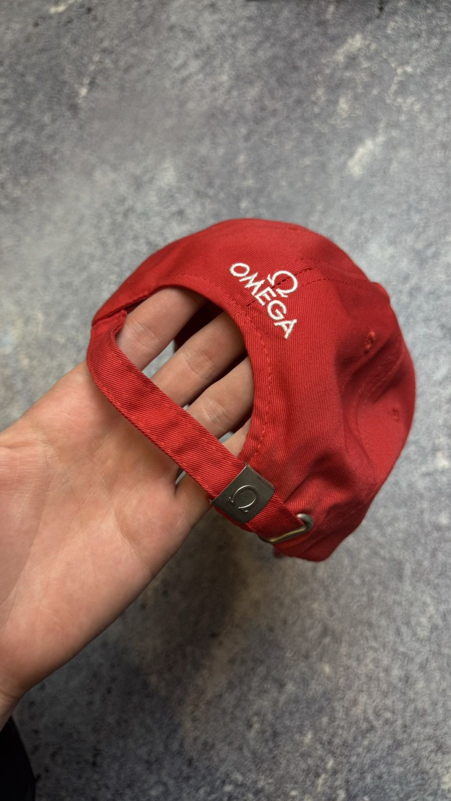 Omega × Vintage OMEGA CAP RED/WHITE EMBROIDERED ADJUSTAB Size ONE SIZE - 5 Thumbnail