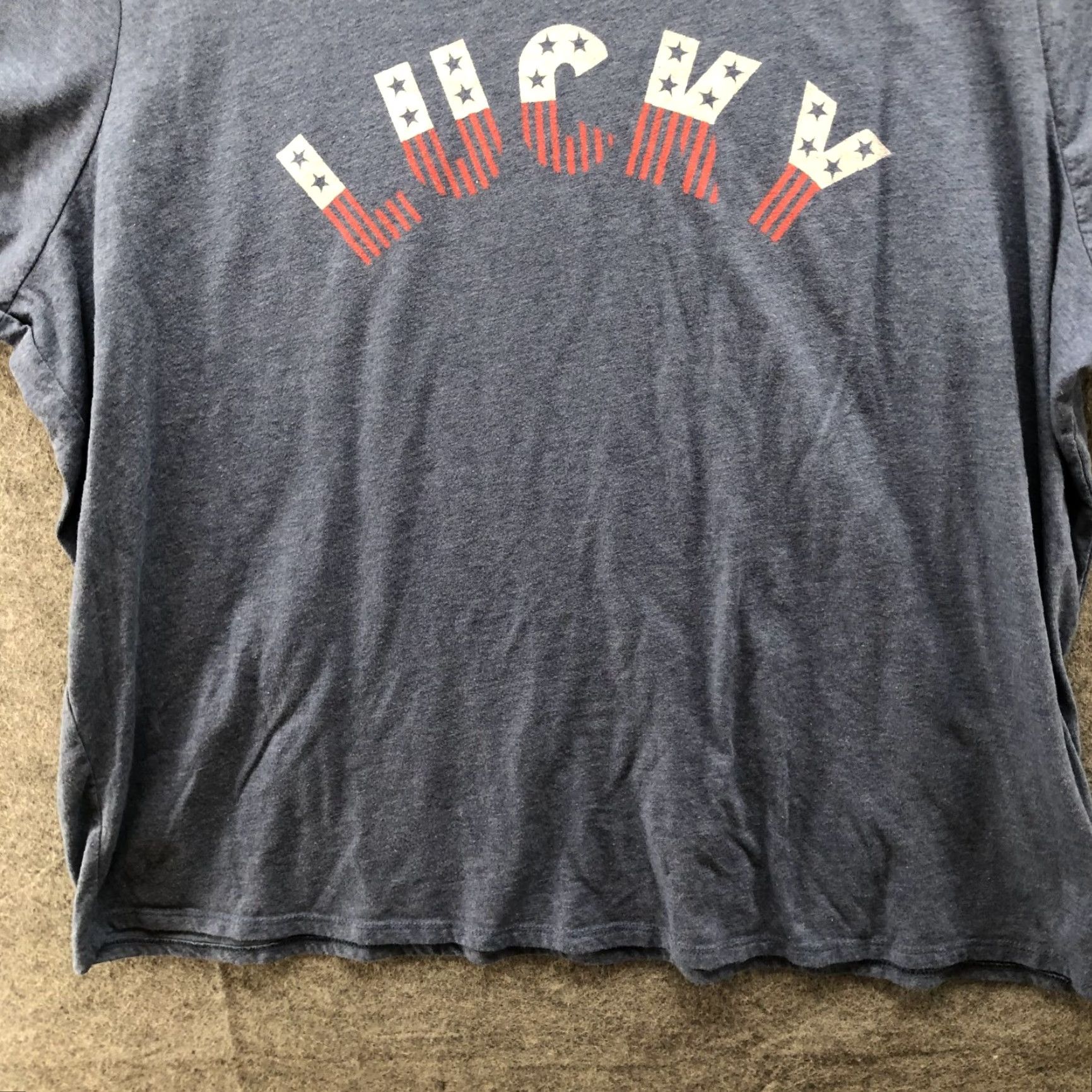 Lucky Brand Lucky Brand Lucky Graphic T Shirt Womens 2X Blue Short Sleeve Crewneck Tee Size XXL / US 16-18 / IT 52-54 - 4 Thumbnail