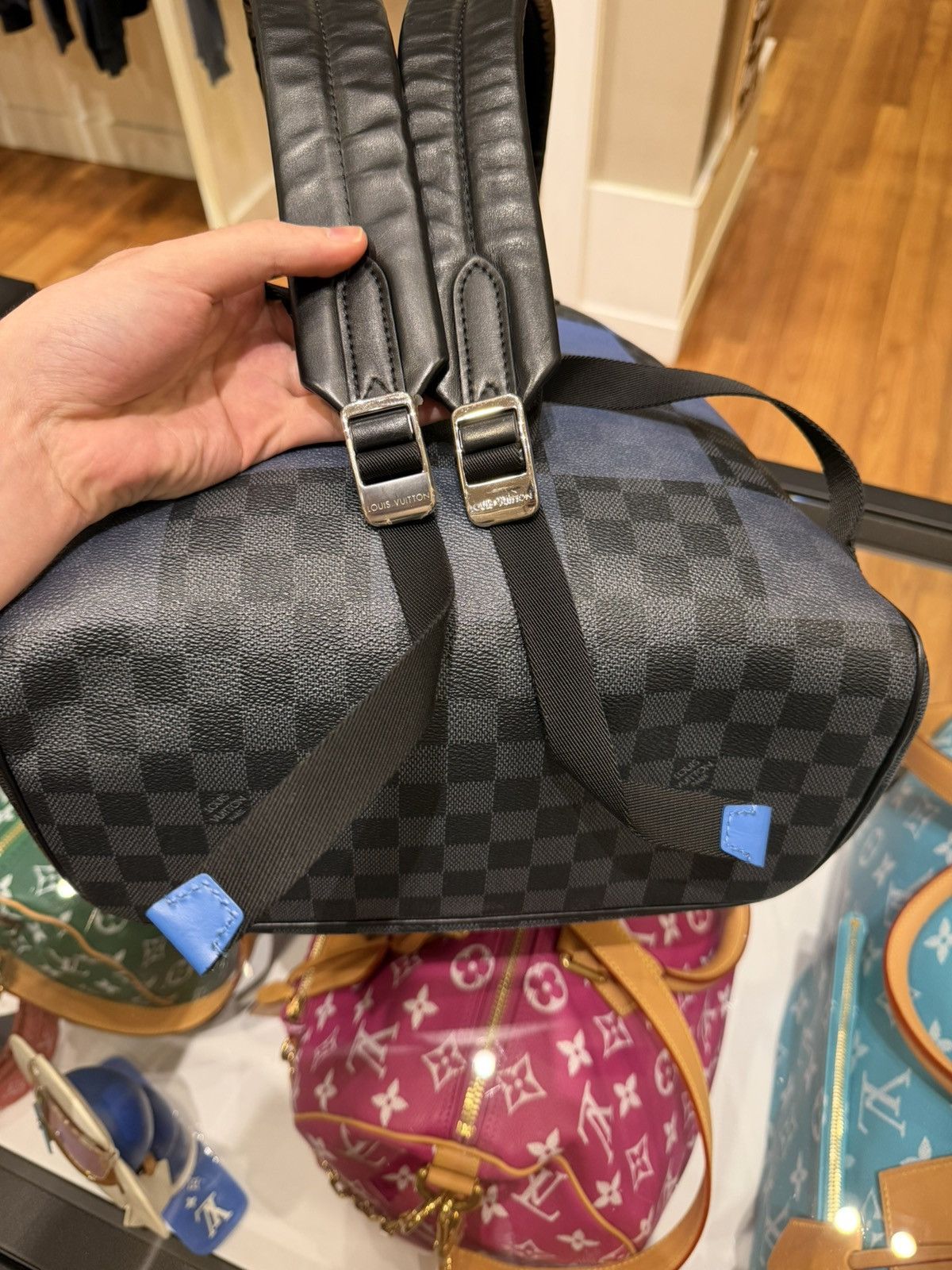 Louis Vuitton Louis Vuitton Josh Backpack Damier Pixel Cobalt Size ONE SIZE - 8 Thumbnail