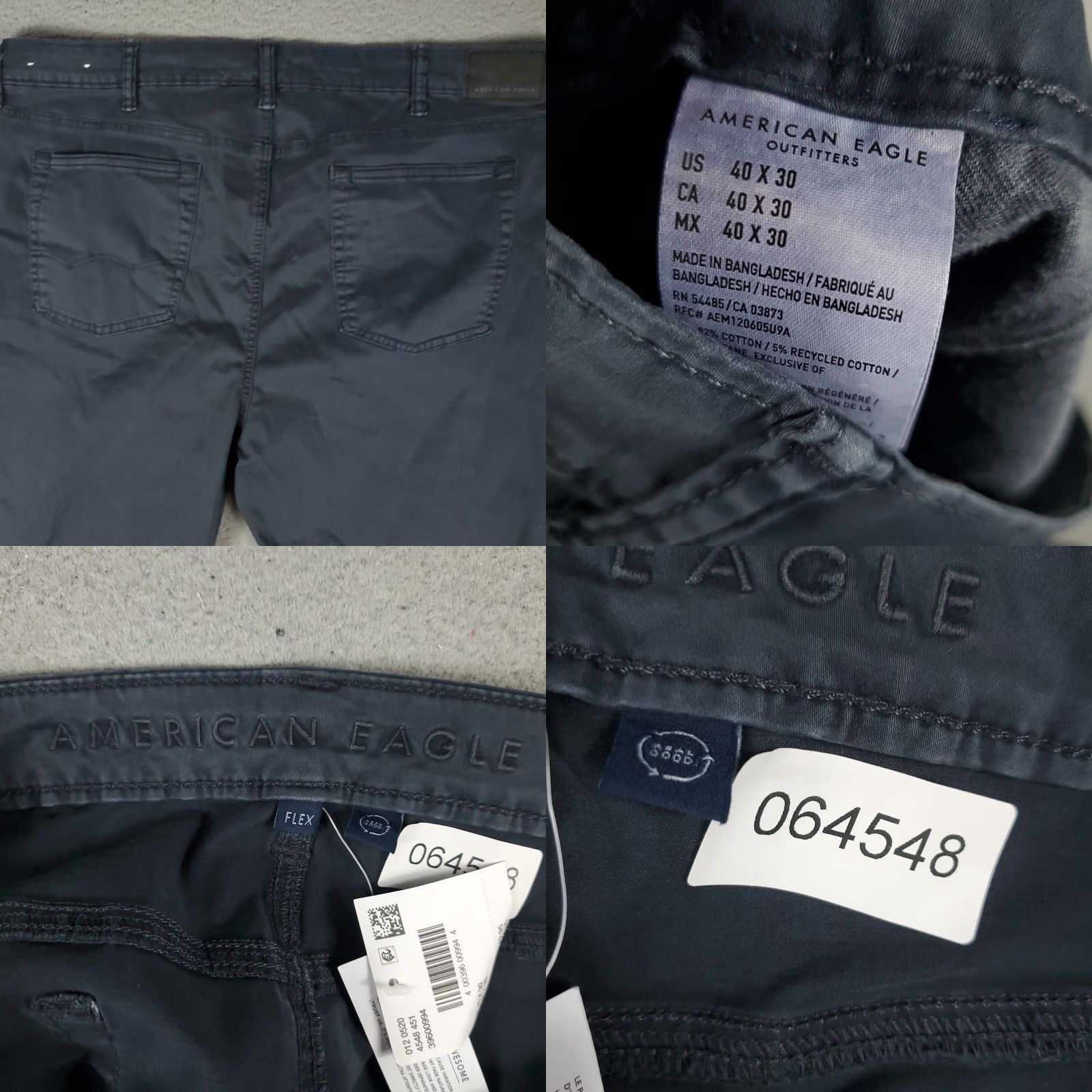 American Eagle Outfitters American Eagle Outfitters Pants 5-Pocket Flat Front Chino Mens 40 Blue/Grey Size US 40 / EU 56 - 8 Thumbnail