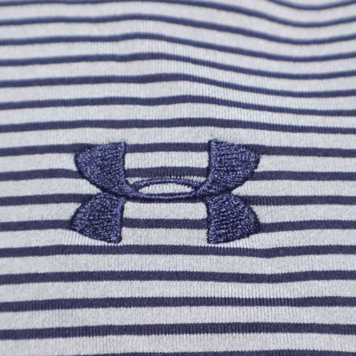 Under Armour Under Armour Heatgear Loose High Stretch Striped Polo Shirt Gray Men's L Polo Shirt Mens L Gray Striped Heatgear Loose Stretch Under Armour Size US L / EU 52-54 / 3 - 6 Thumbnail