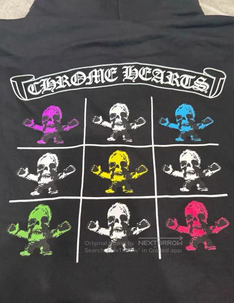 Chrome Hearts Chrome Hearts Size M Foti colored skull black zipper hoodie Size US M / EU 48-50 / 2 - 7 Thumbnail