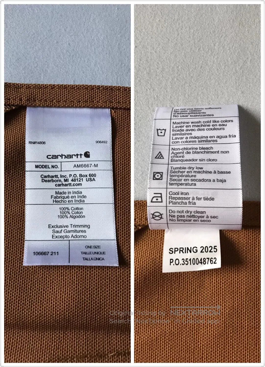 Carhartt Carhartt 106667 Canvas Apron. Size ONE SIZE - 9 Thumbnail