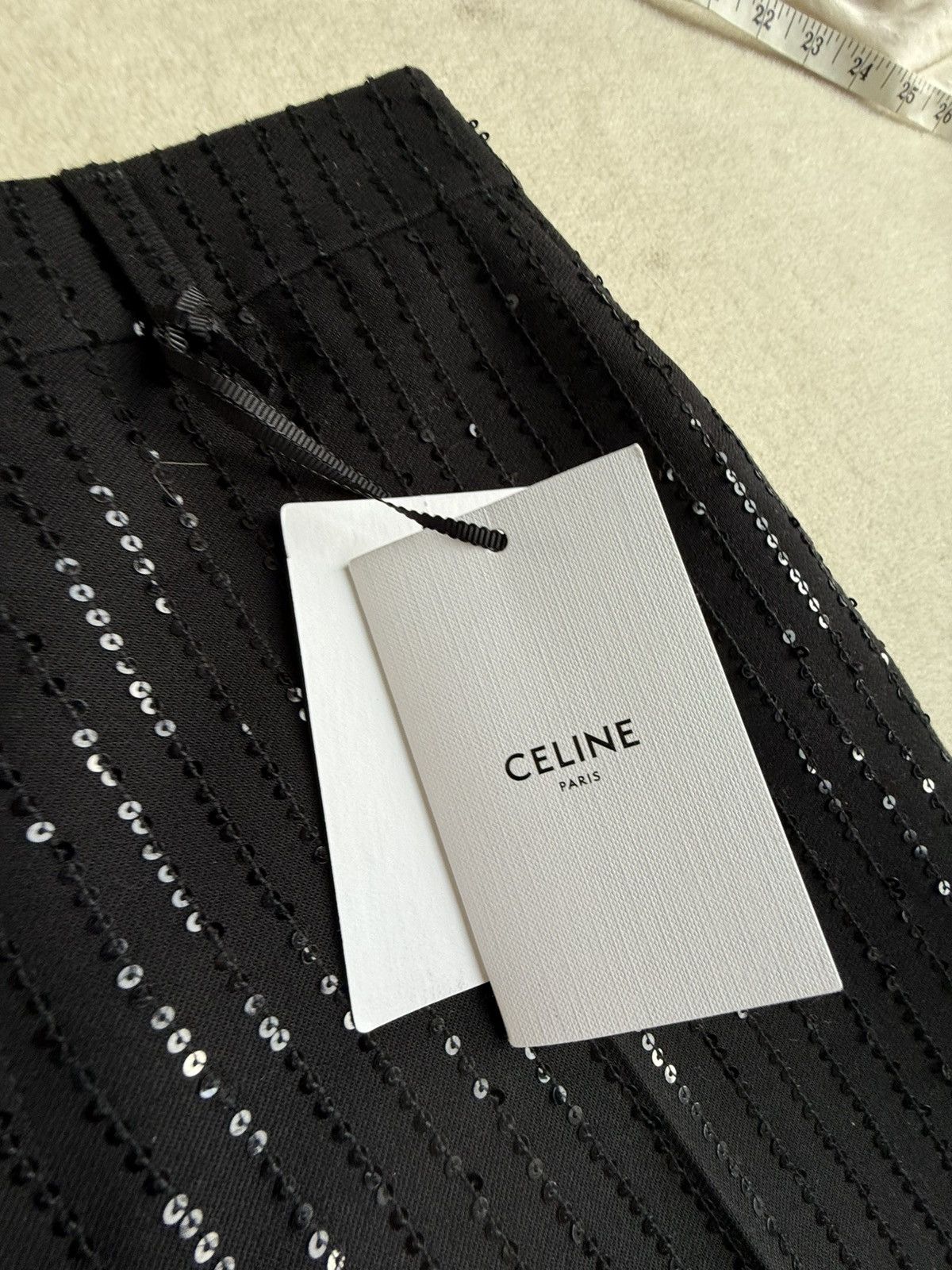 Celine SS23 Celine sequin Hedi Slimane tuxedo pants trousers 48 Size 38L - 20 Thumbnail