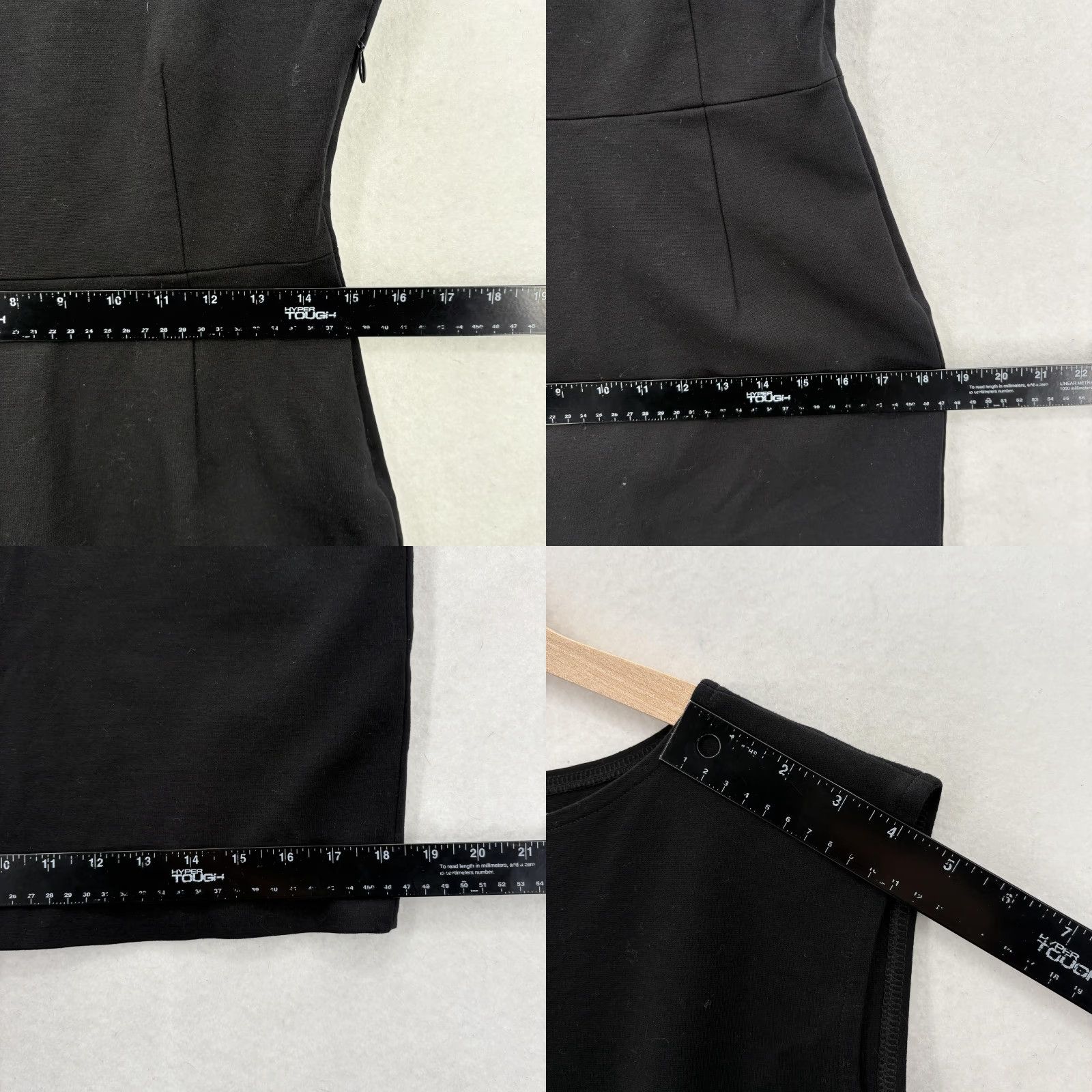 Eileen Fisher Eileen Fisher Dress Sheath Pencil Black Sleeveless Round Neck Womens PM Petite Quick Ship Zip Zipper Stretch Jersey Classic Business Party/Cocktail Size M / US 6-8 / IT 42-44 - 8 Thumbnail