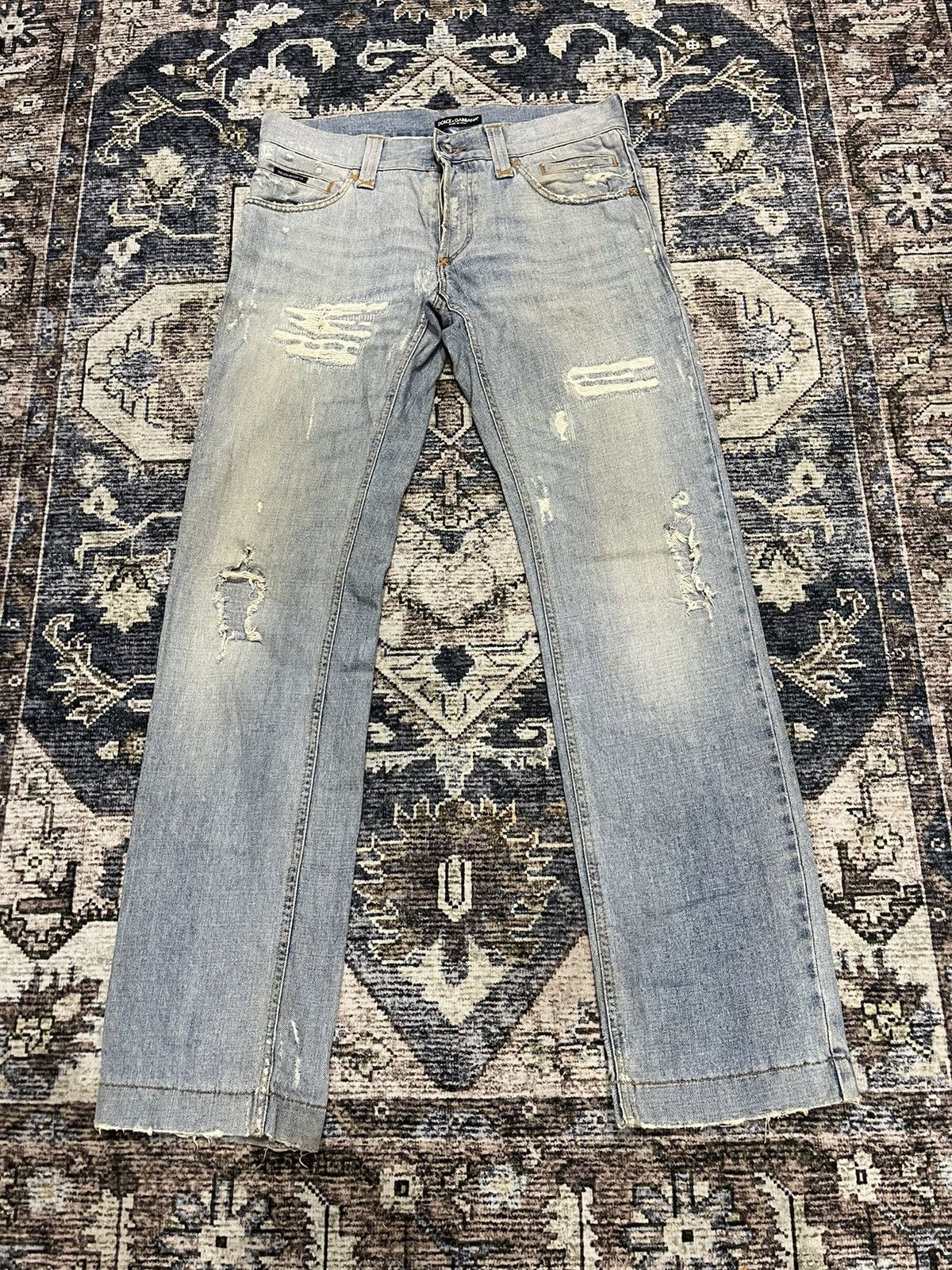 Dolce & Gabbana Vintage Dolce & Gabbana D&G Luxury Designer Metal Logo Denim Size US 34 / EU 50 - 1 Thumbnail