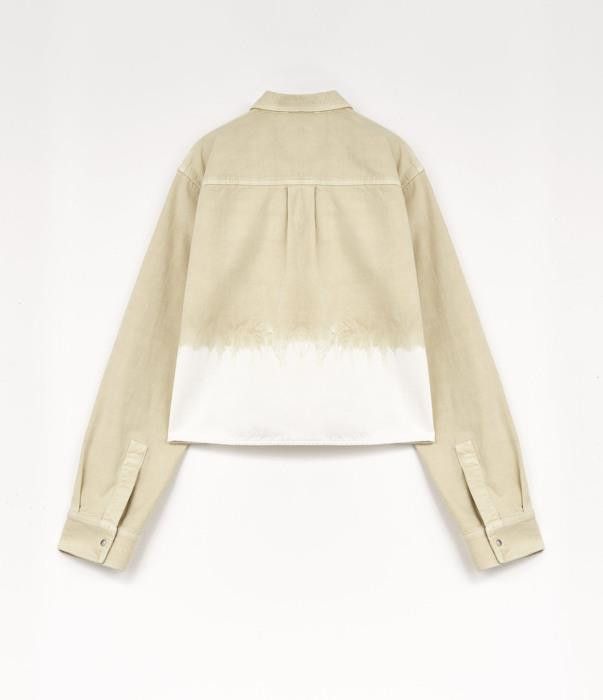Jil Sander o1w1db10825 Shirt in Beige/White Size M / US 6-8 / IT 42-44 - 2 Thumbnail
