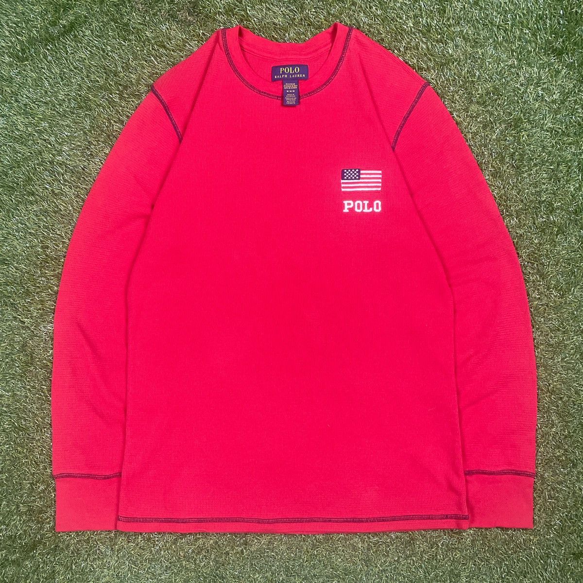 Polo Ralph Lauren Authentic Red Polo Ralph Lauren longsleeve Size US L / EU 52-54 / 3 - 1 Thumbnail