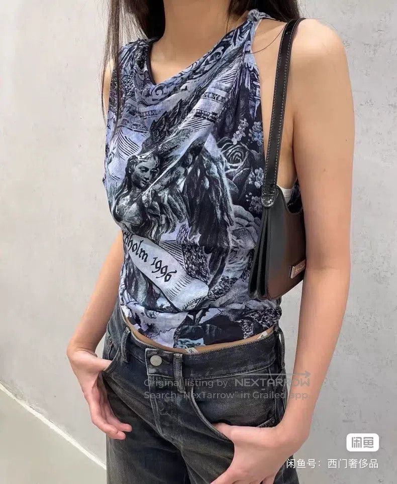 Acne Studios Acne Studios Spring/Summer 25 Sleeveless Printed T-Shirt Size 4XL / US 24-26 - 4 Thumbnail