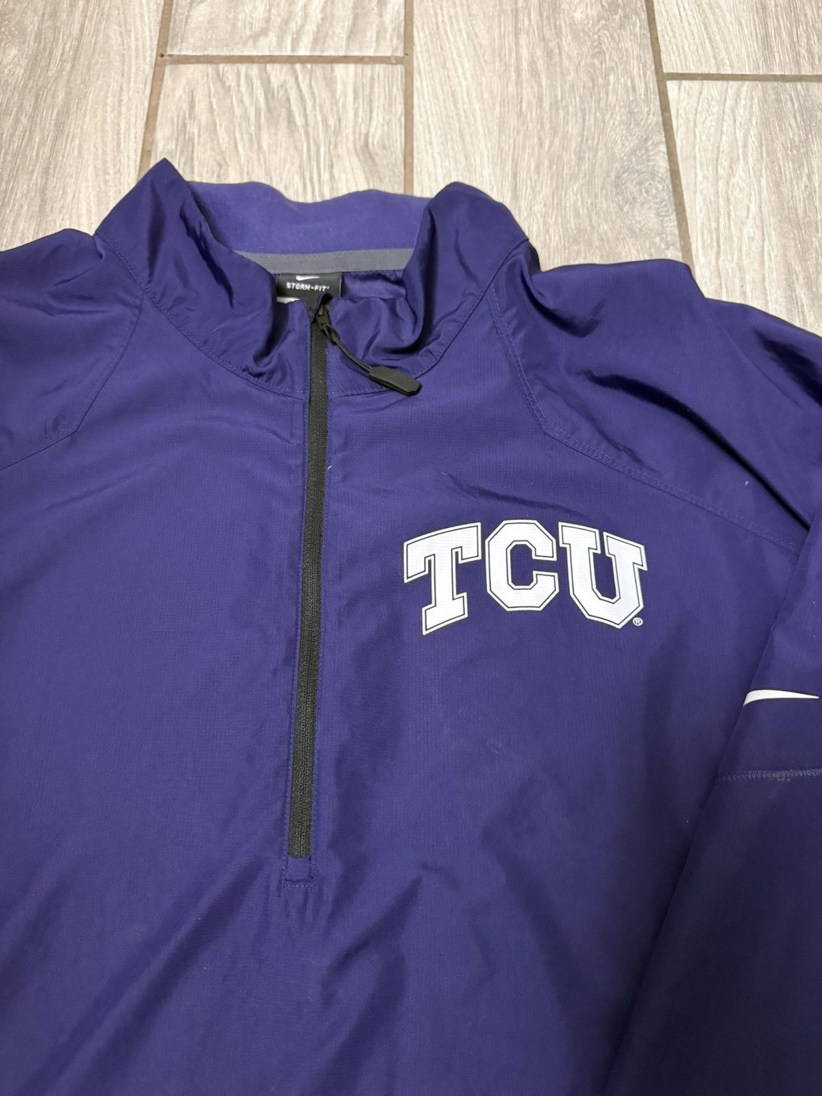 Nike Nike TCU Horned Frogs Storm-Fit 3/4 Zip Long Sleeve Pullover Size US XXL / EU 58 / 5 - 2 Thumbnail
