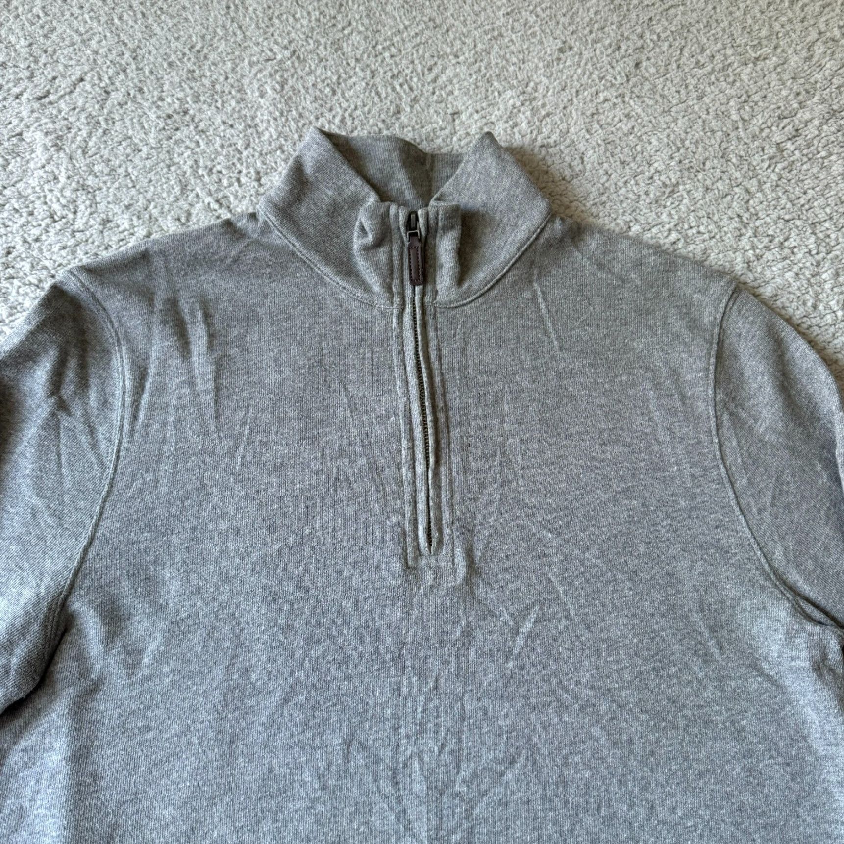 J.Crew VINTAGE? No. NEW J. Crew Mercantile Sweater Mens XS Gray 1/4 Zip Pullover Knit? Wait. Size US XS / EU 42 / 0 - 2 Thumbnail