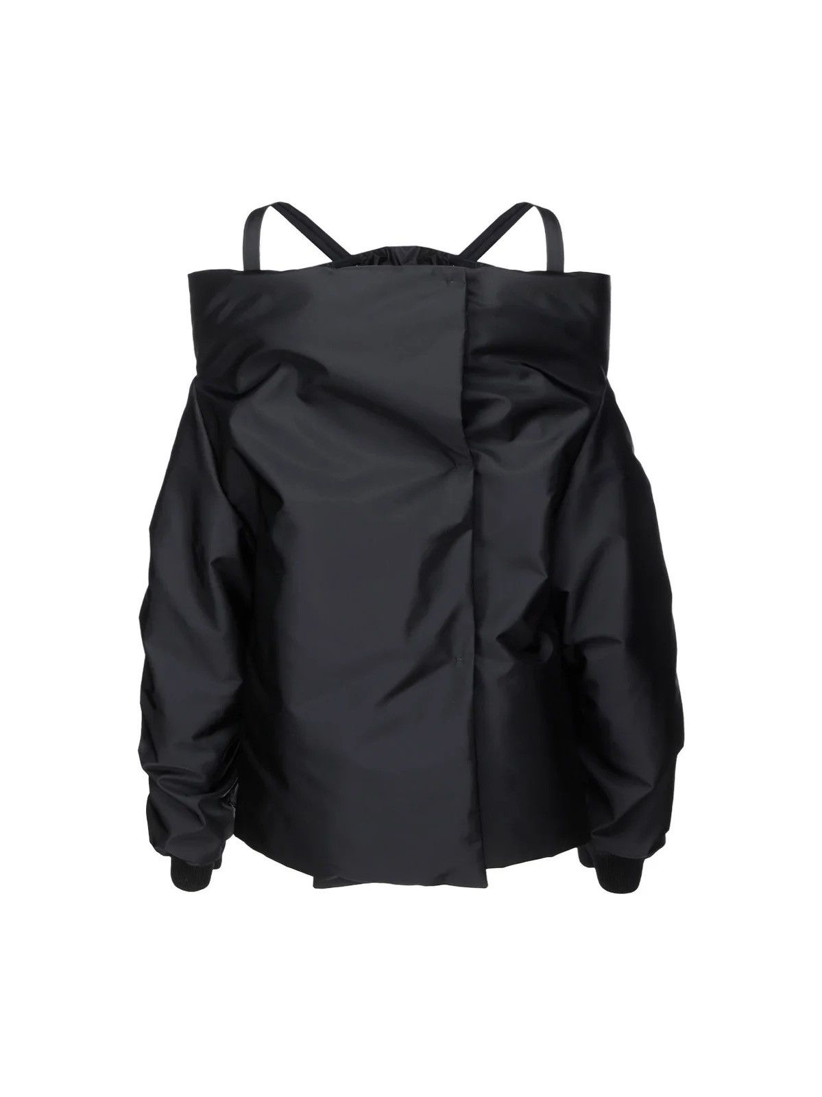 Prada Prada Logo Plaque Pouch Off-Shoulder Bomber Jacket Size S / US 4 / IT 40 - 3 Thumbnail