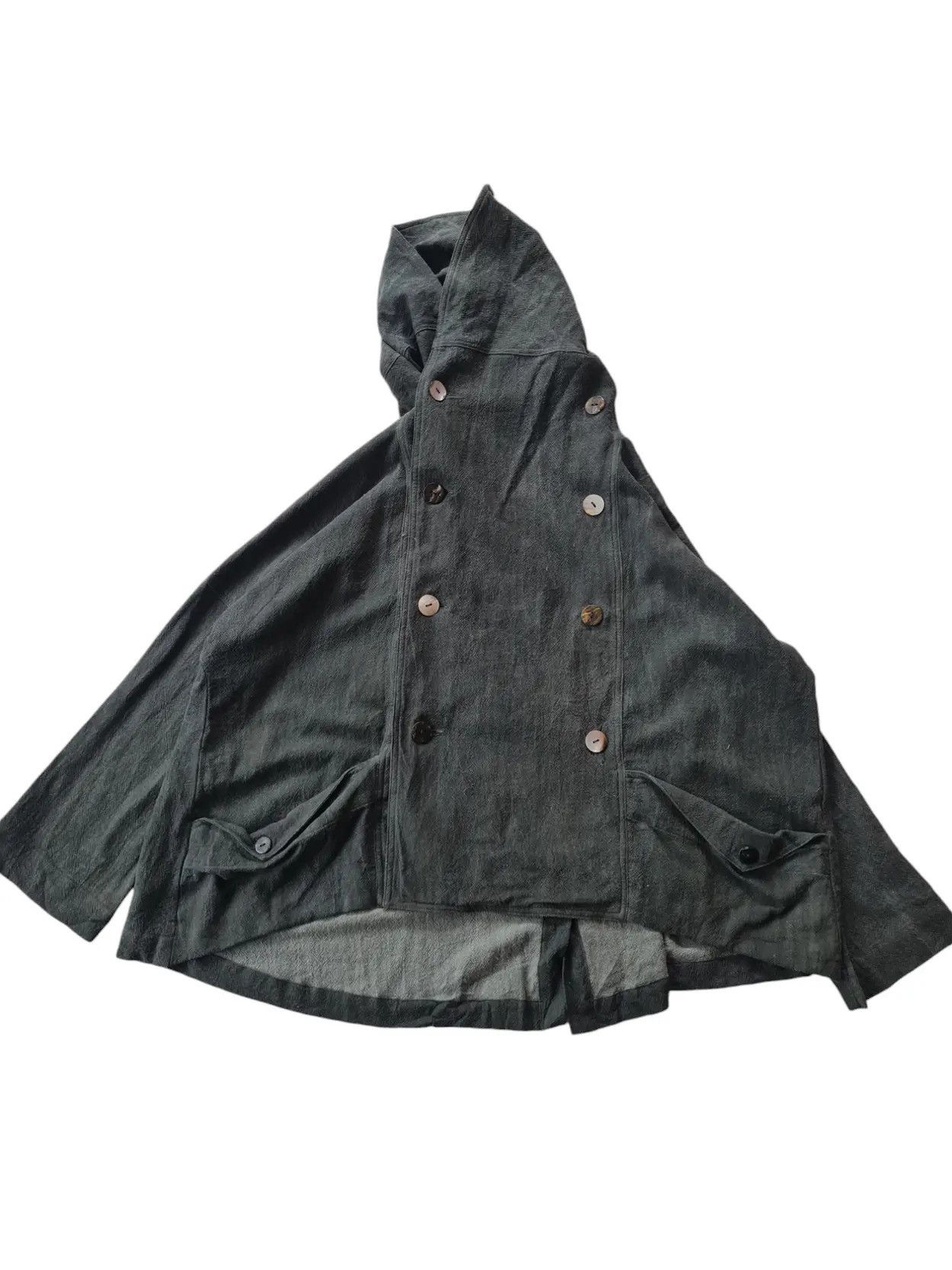 Issey Miyake Art Mix Japan Asymmetric Draped Hooded / Darkwear Lagenlook Size US L / EU 52-54 / 3 - 1 Thumbnail