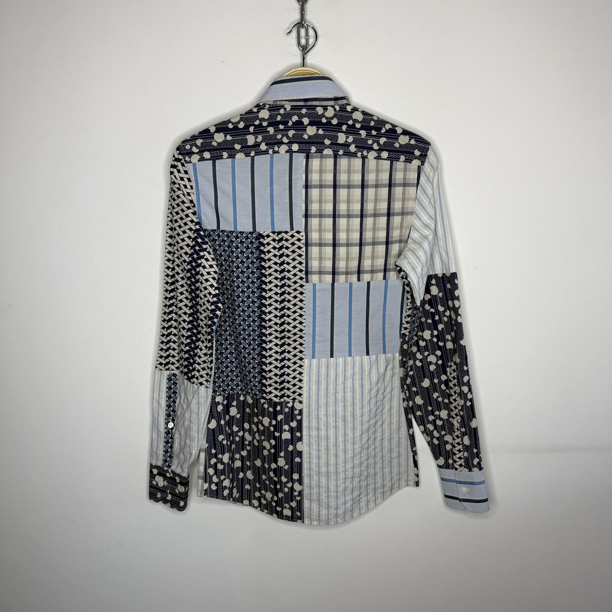 Burberry Burberry Runaway Patchowrk Button Up Shirt Blue Print Size US S / EU 44-46 / 1 - 6 Thumbnail