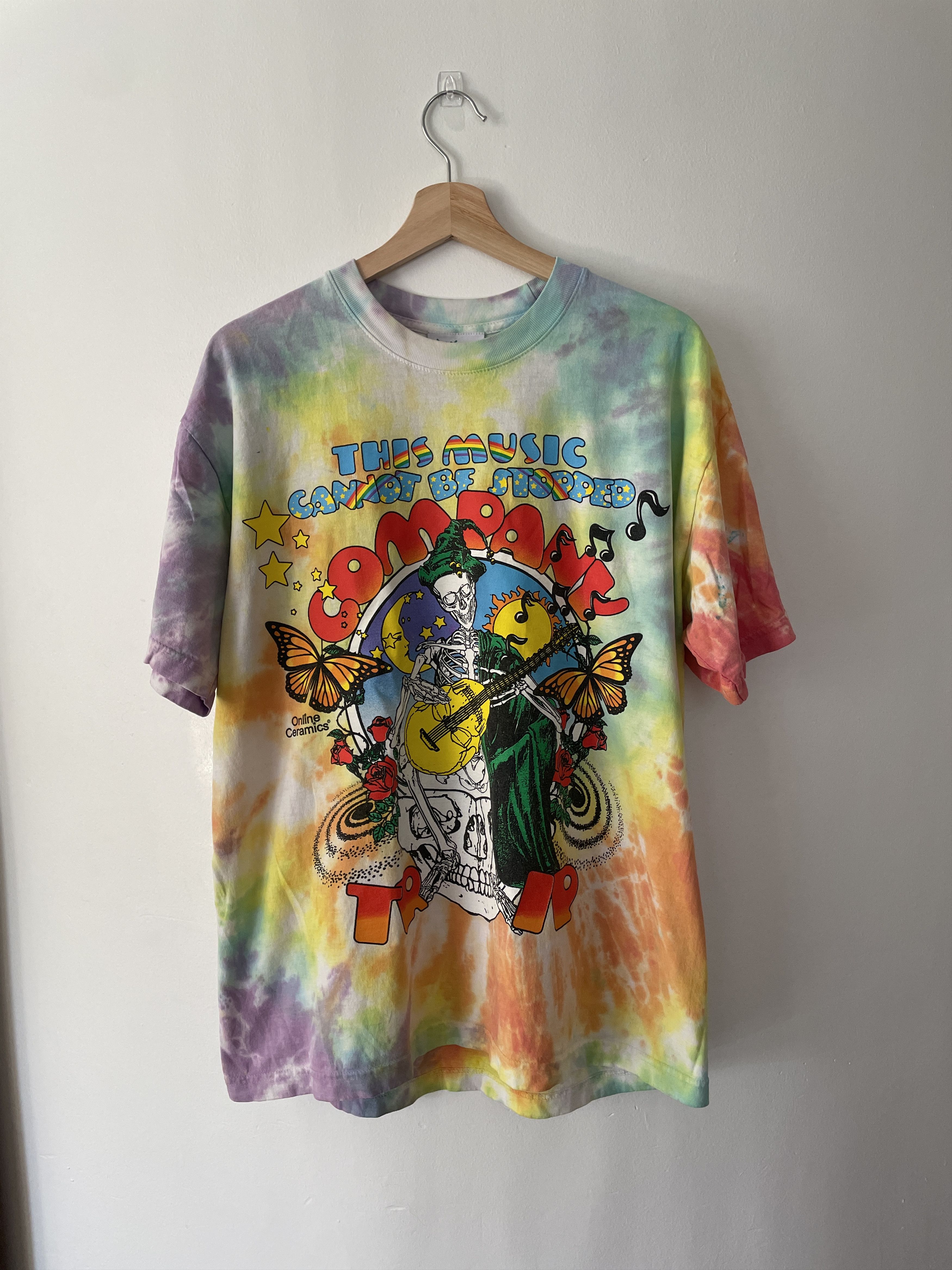 image of Online Ceramics 2021 Dead And Co Tour Shirt in Tie Dye, Men's (Size Medium)