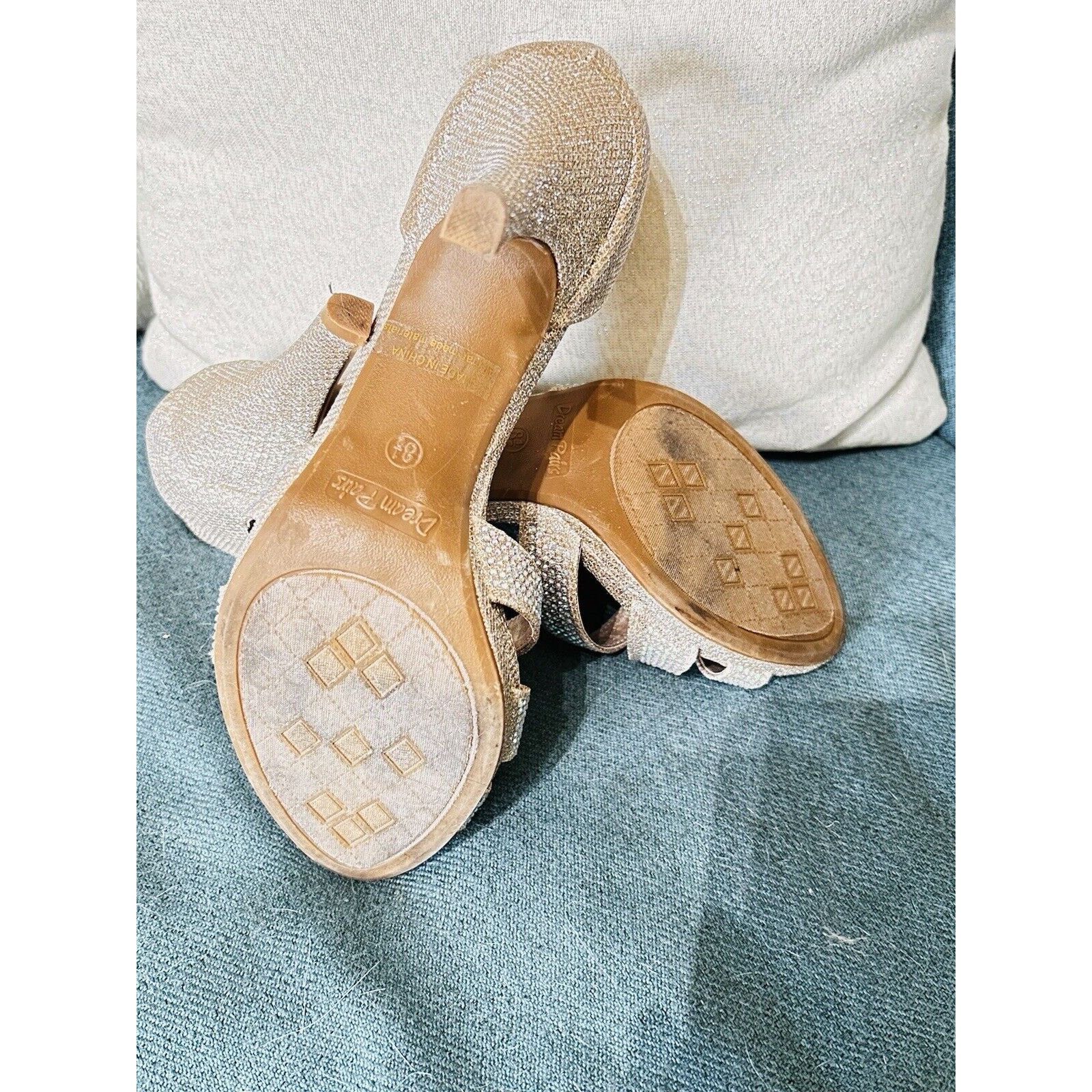 Other DREAM PAIRS Wmn Open Toe Med Heel Sandals Party Shoes Sz 8.5 Size US 8.5 / IT 38.5 - 4 Thumbnail