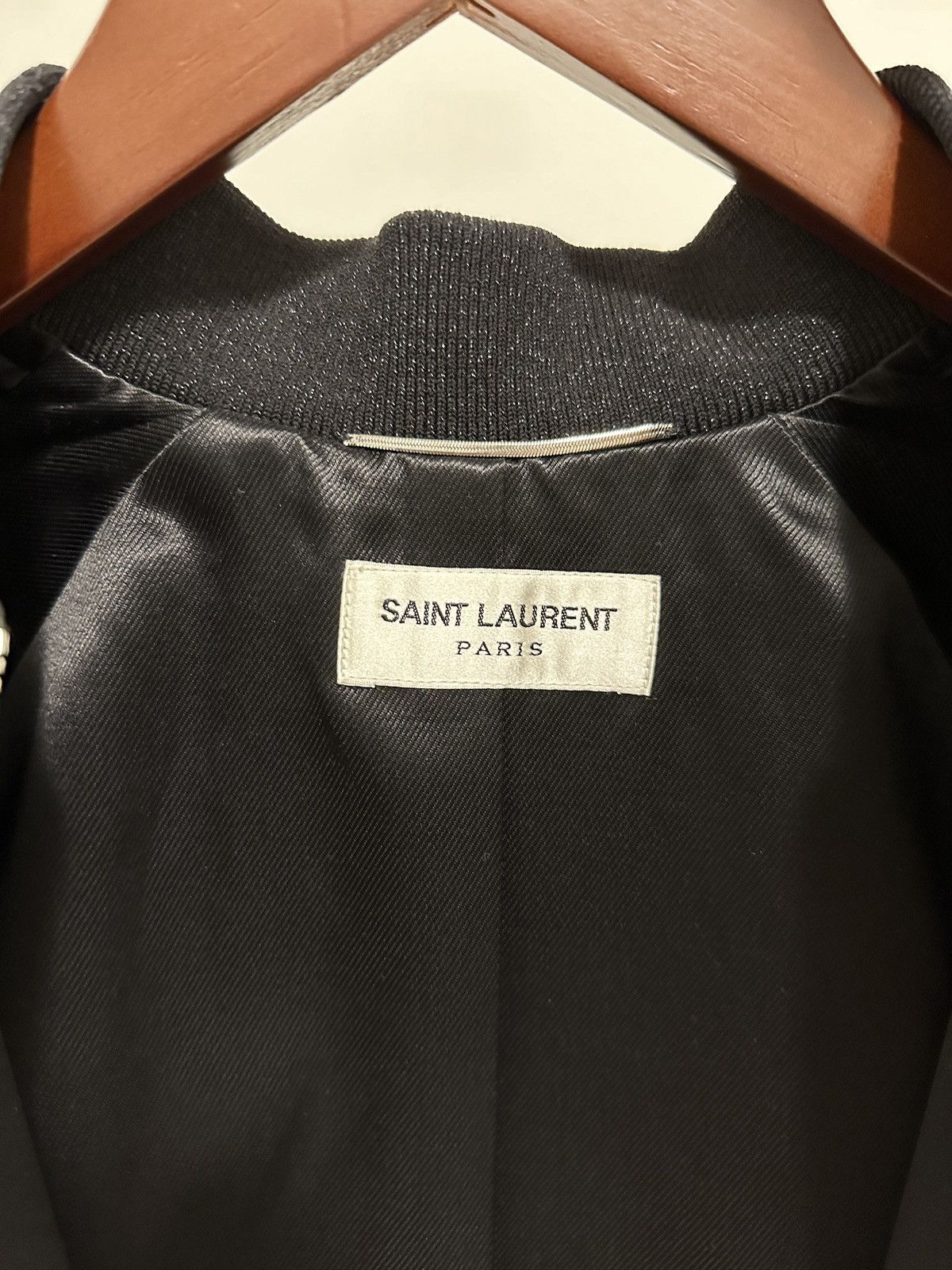 Saint Laurent Paris “SWEET DREAMS” Satin Bomber Jacket - Sz 48 Size US M / EU 48-50 / 2 - 12 Thumbnail