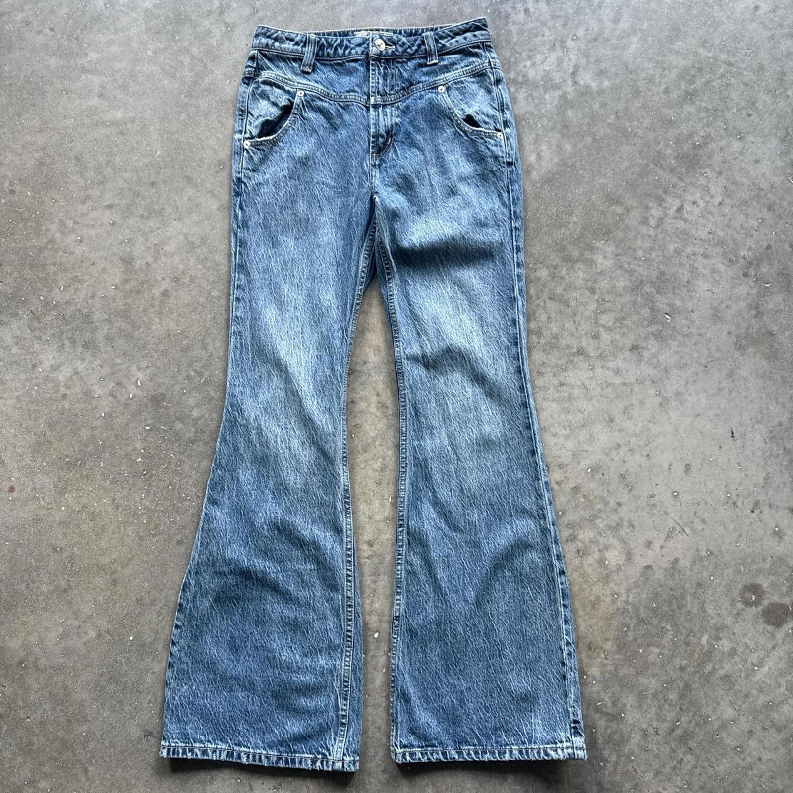 Other Light Wash Flare Relaxed Fit Denim Jeans Size 27" / US 4 / IT 40 - 1 Thumbnail