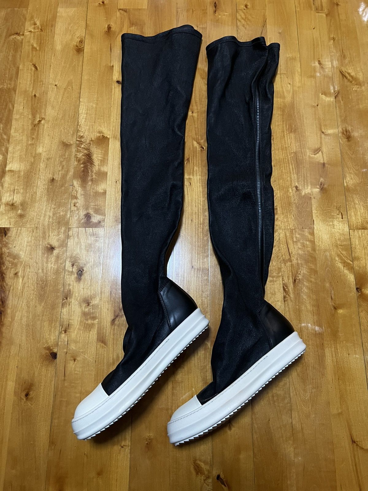 Rick Owens Rick owens mainline leather thigh high stocking sz 37.5 Size US 7.5 / IT 37.5 - 3 Thumbnail