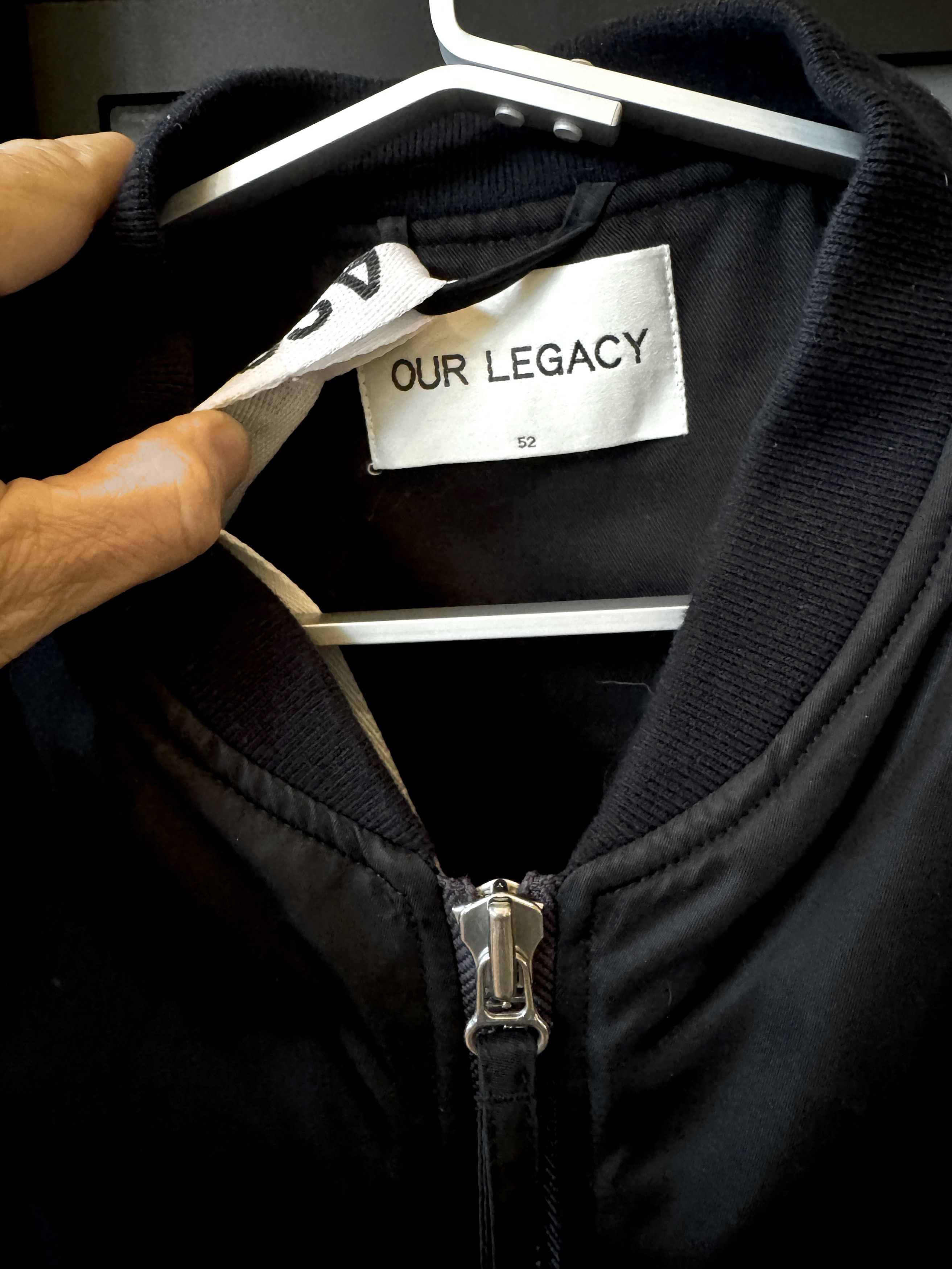 Our Legacy Our Legacy Dark Blue Luxury Satin Bomber Jacket Size US L / EU 52-54 / 3 - 12 Thumbnail