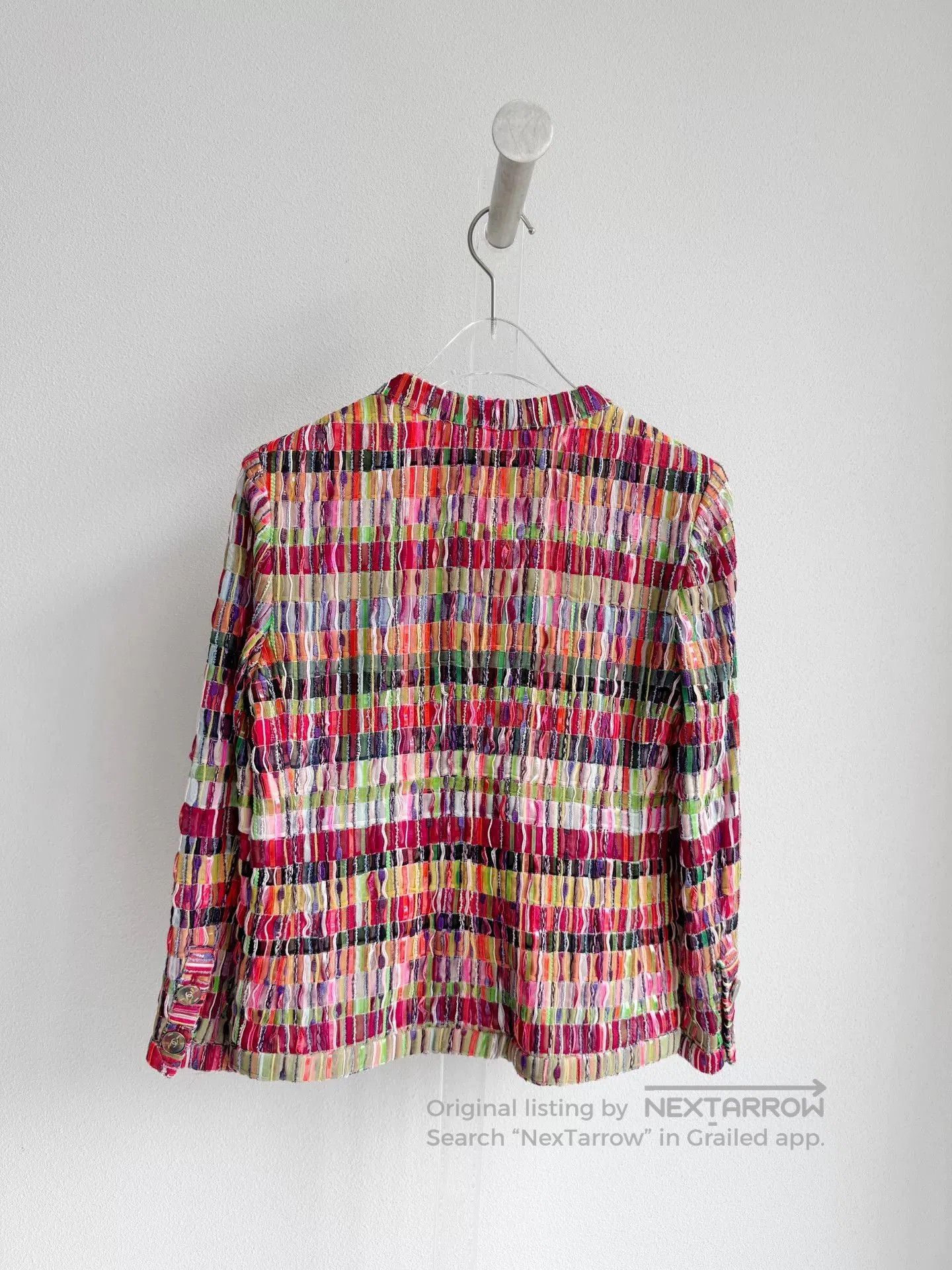 Chanel Chanel 16C Seoul Rainbow Woven Coat. Size XXS / US 00 / IT 34 - 3 Thumbnail