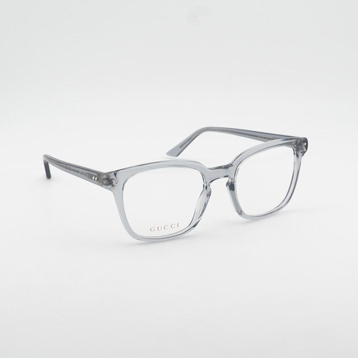 Gucci Gucci GG2132O 011 Eyeglasses Shiny Grey 55mm Square Frame Size ONE SIZE - 4 Thumbnail