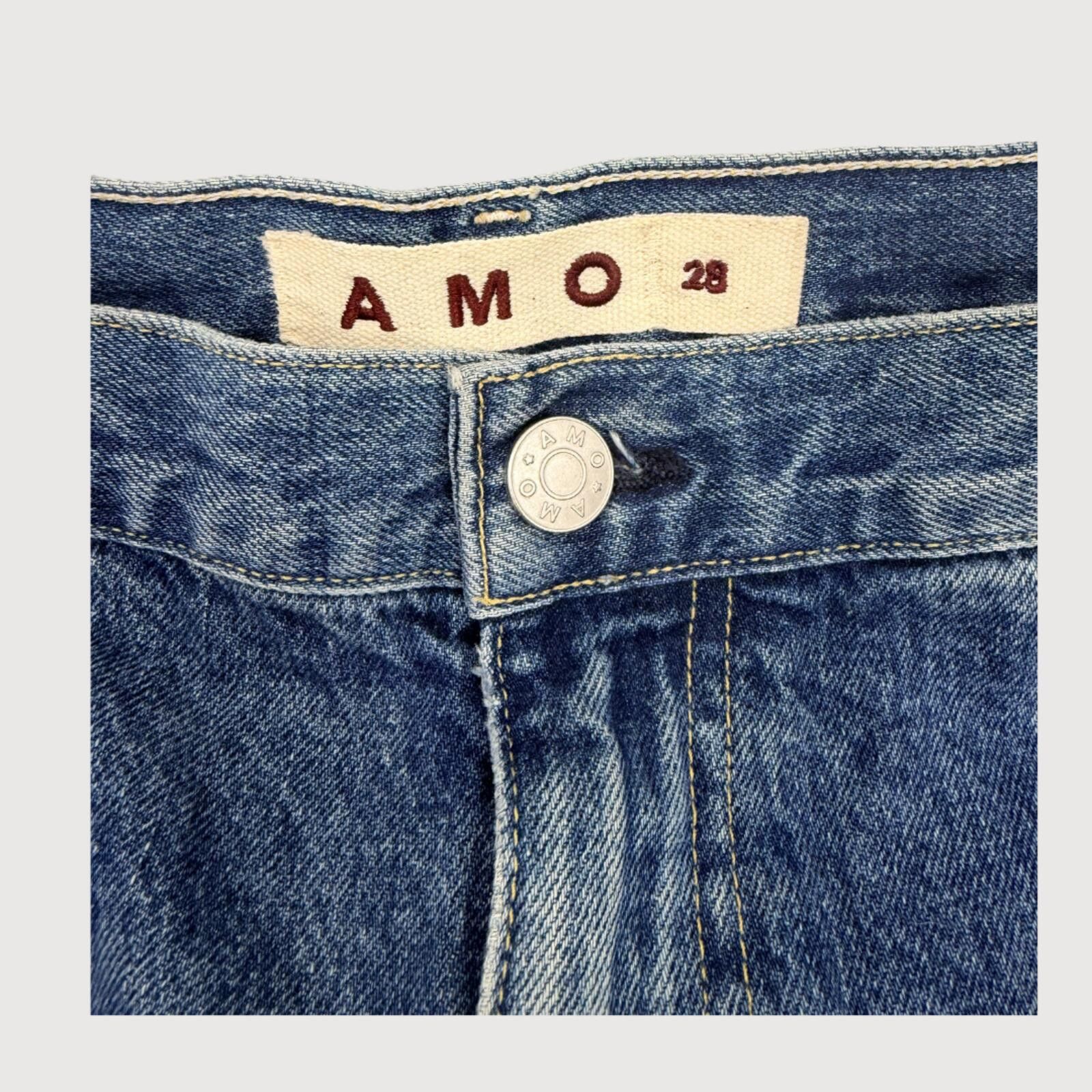 AMOMENTO AMO Jocelyn Shaped Trouser Jeans Medium Wash 28 Size 28" / US 6 / IT 42 - 3 Thumbnail