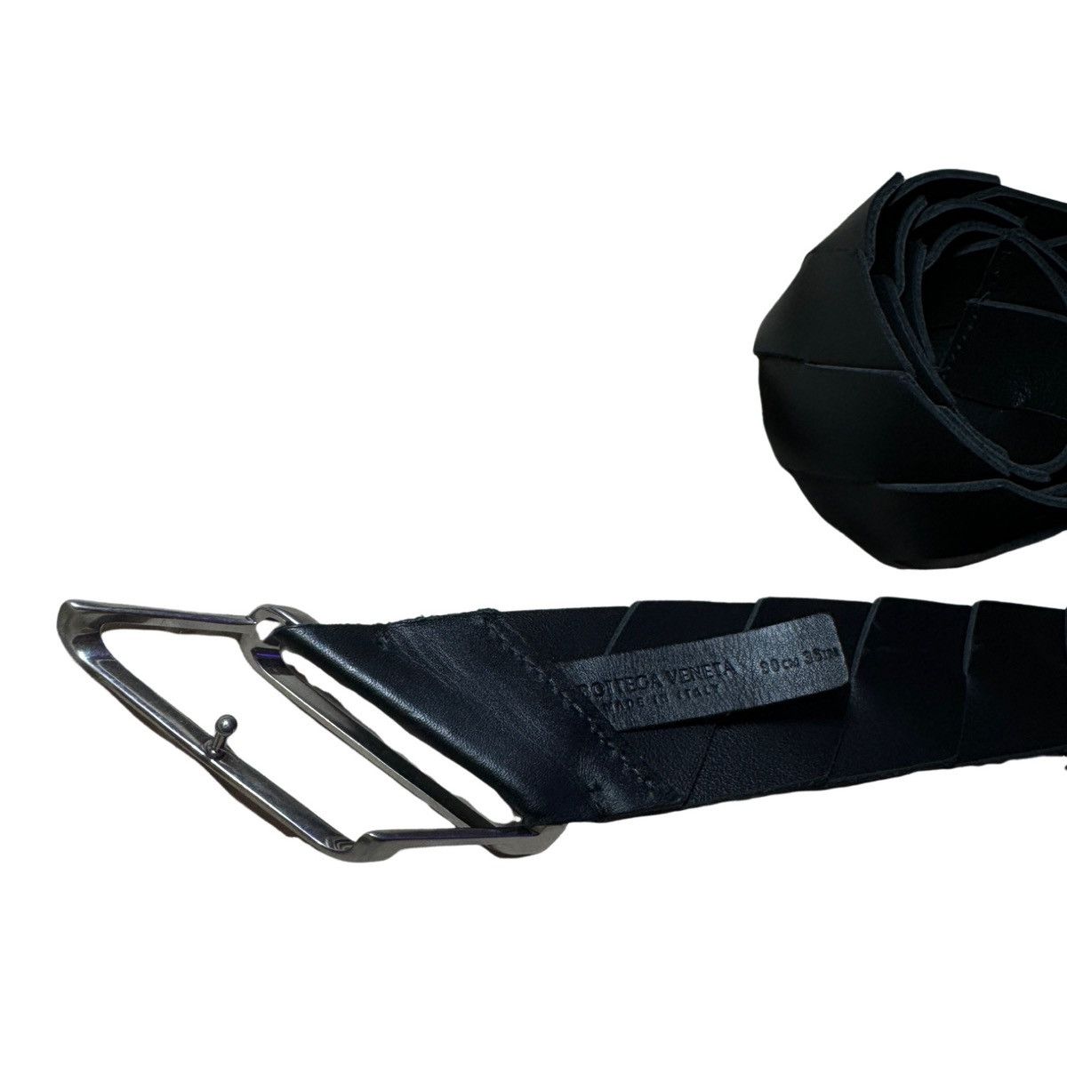 Bottega Veneta Woven Calfskin Rhomboid Belt Size 32 - 3 Thumbnail