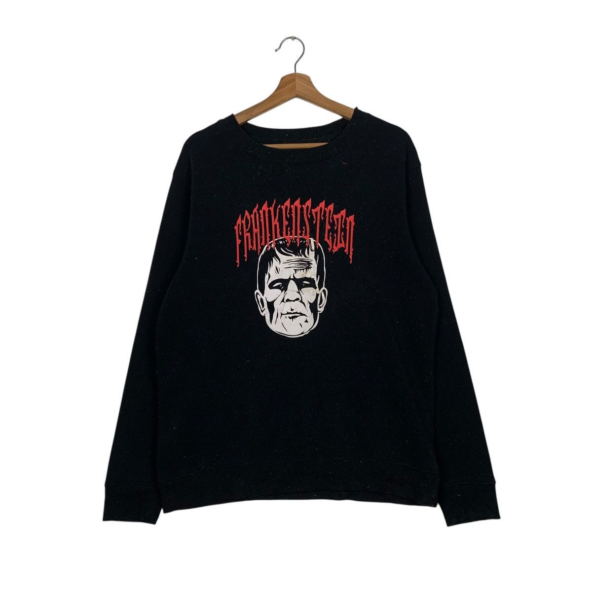 GU Frankenstein Big Logo Black Sweatshirt Size US L / EU 52-54 / 3 - 1 Thumbnail