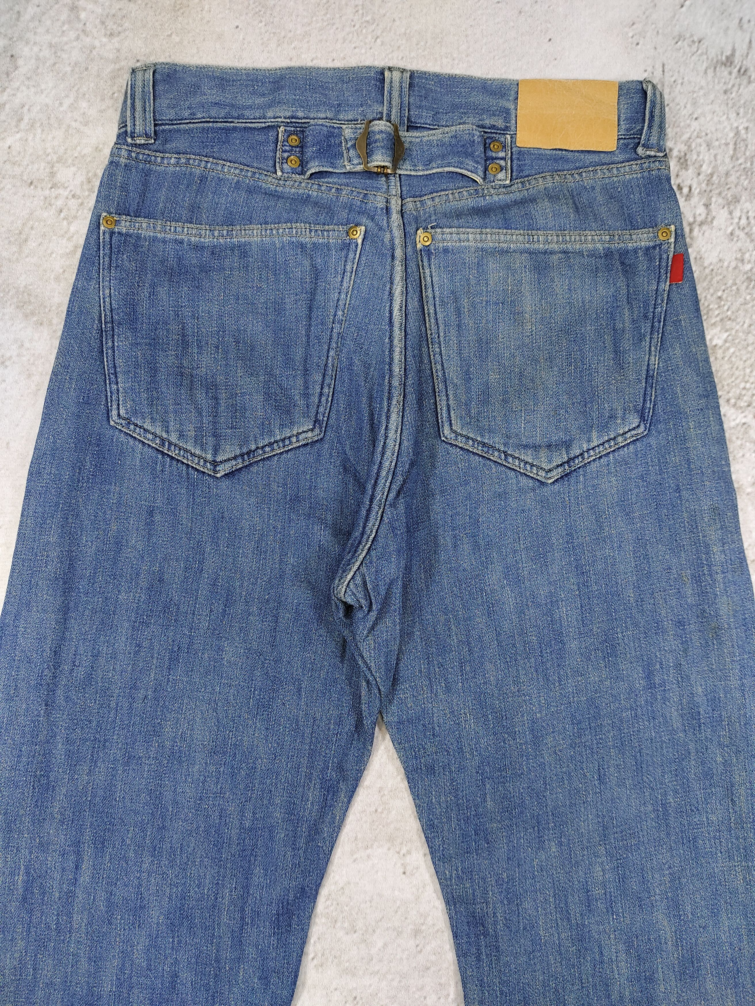 Japanese Brand STALL🇯🇵 Tribal Woven Layer Distressed Selvedge Denim Jeans Size US 34 / EU 50 - 7 Thumbnail