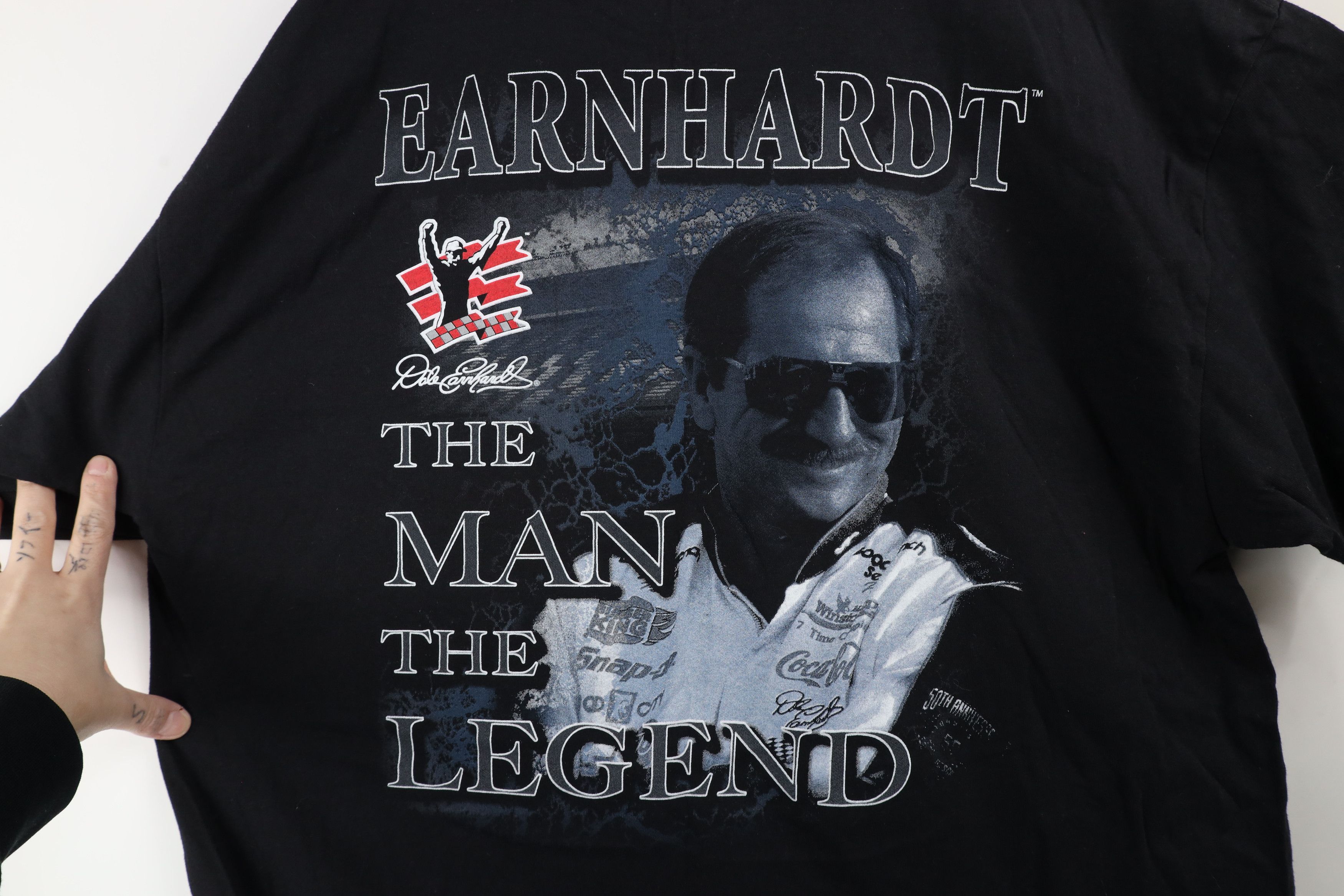 Vintage Deadstock Y2K NASCAR Dale Earnhardt Racing T-Shirt Black Size US XL / EU 56 / 4 - 8 Thumbnail