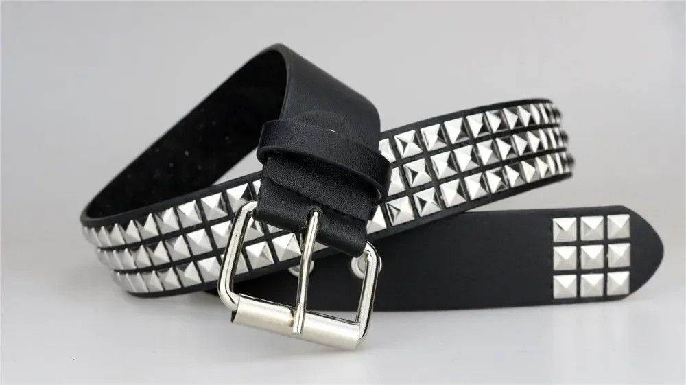 Vintage Square Bead Rivet Belt Size ONE SIZE - 2 Thumbnail