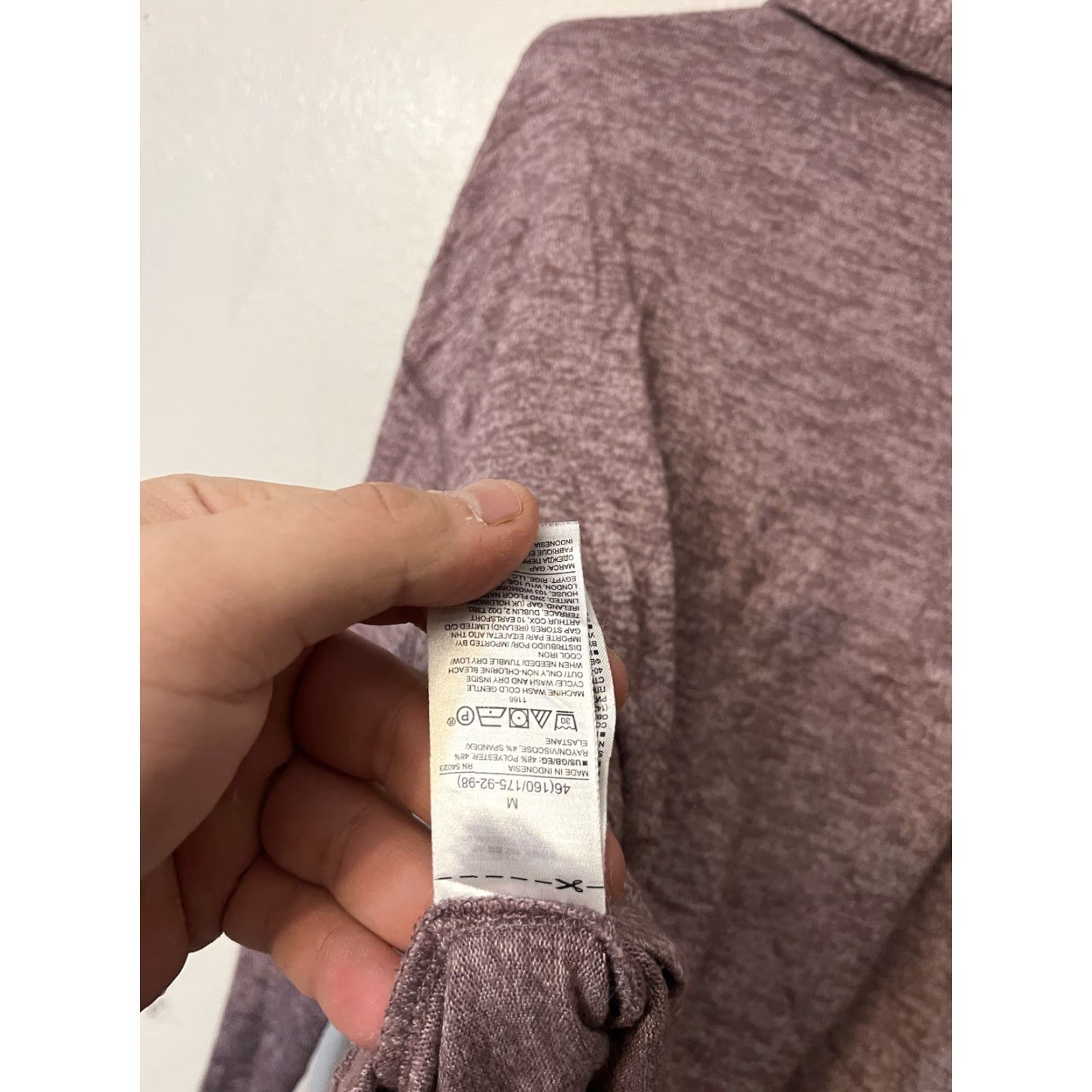 Gap Gap Sweatshirt Women's Medium Lightweight Purple Collared Long Sleeve Knit Pullover 90s Vintage Style Womens Size M / US 6-8 / IT 42-44 - 4 Thumbnail