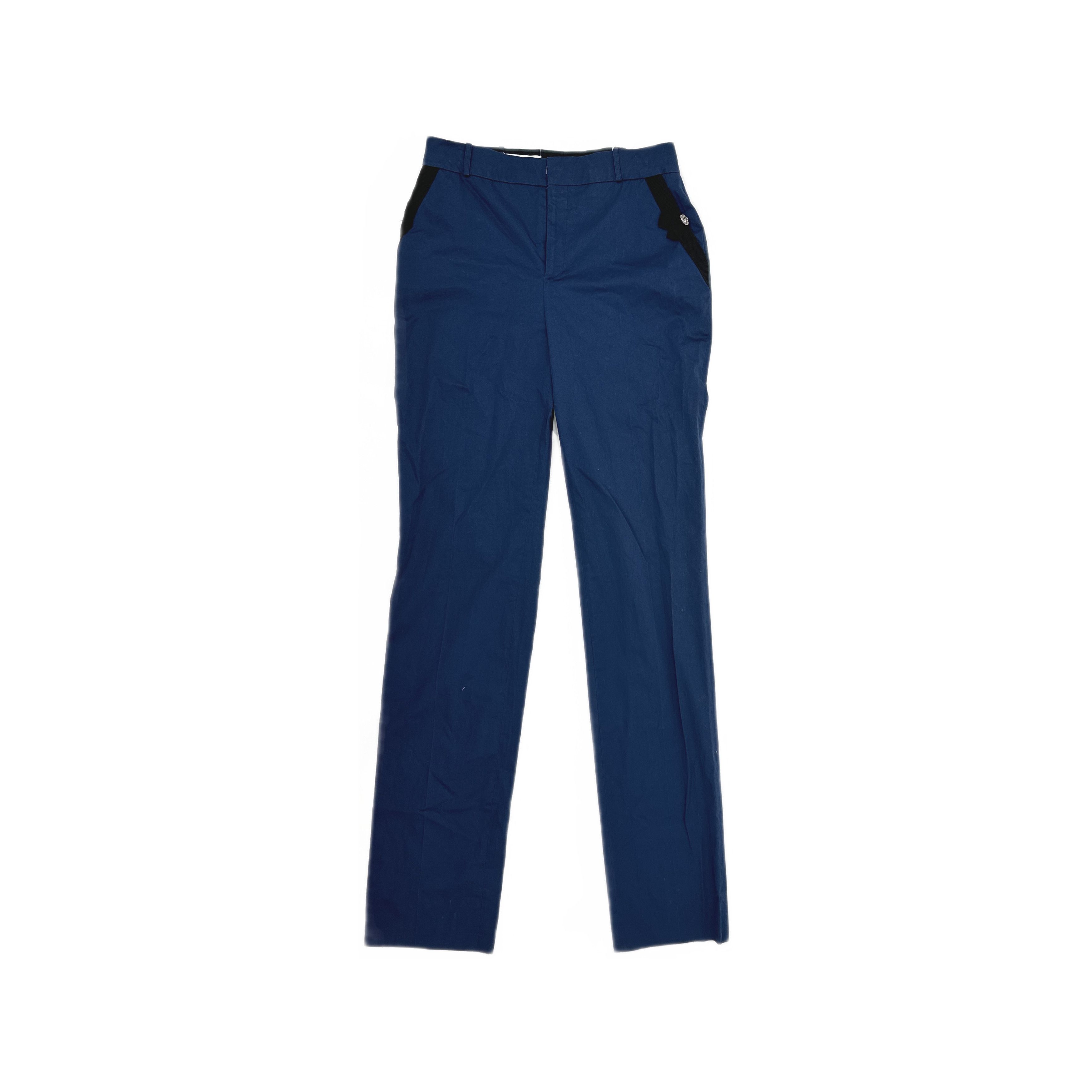 Valentino Valentino Solid Cotton Blend Trousers Size 32 Size US 32 / EU 48 - 1 Thumbnail