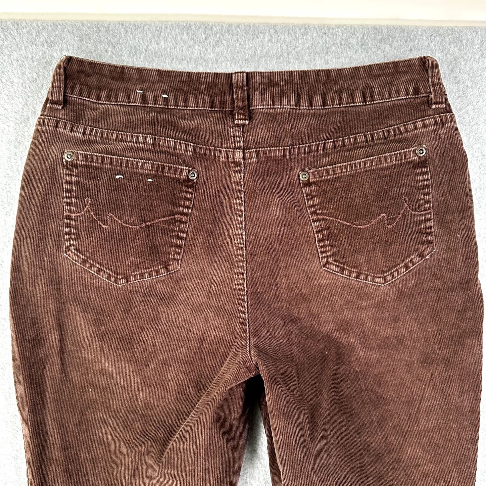 Vintage St. John's Bay Chino Pants Brown Women's 12P Bootcut Corduroy Pockets Regular Inseam 29P Size 34" / US 12 / IT 48 - 2 Thumbnail