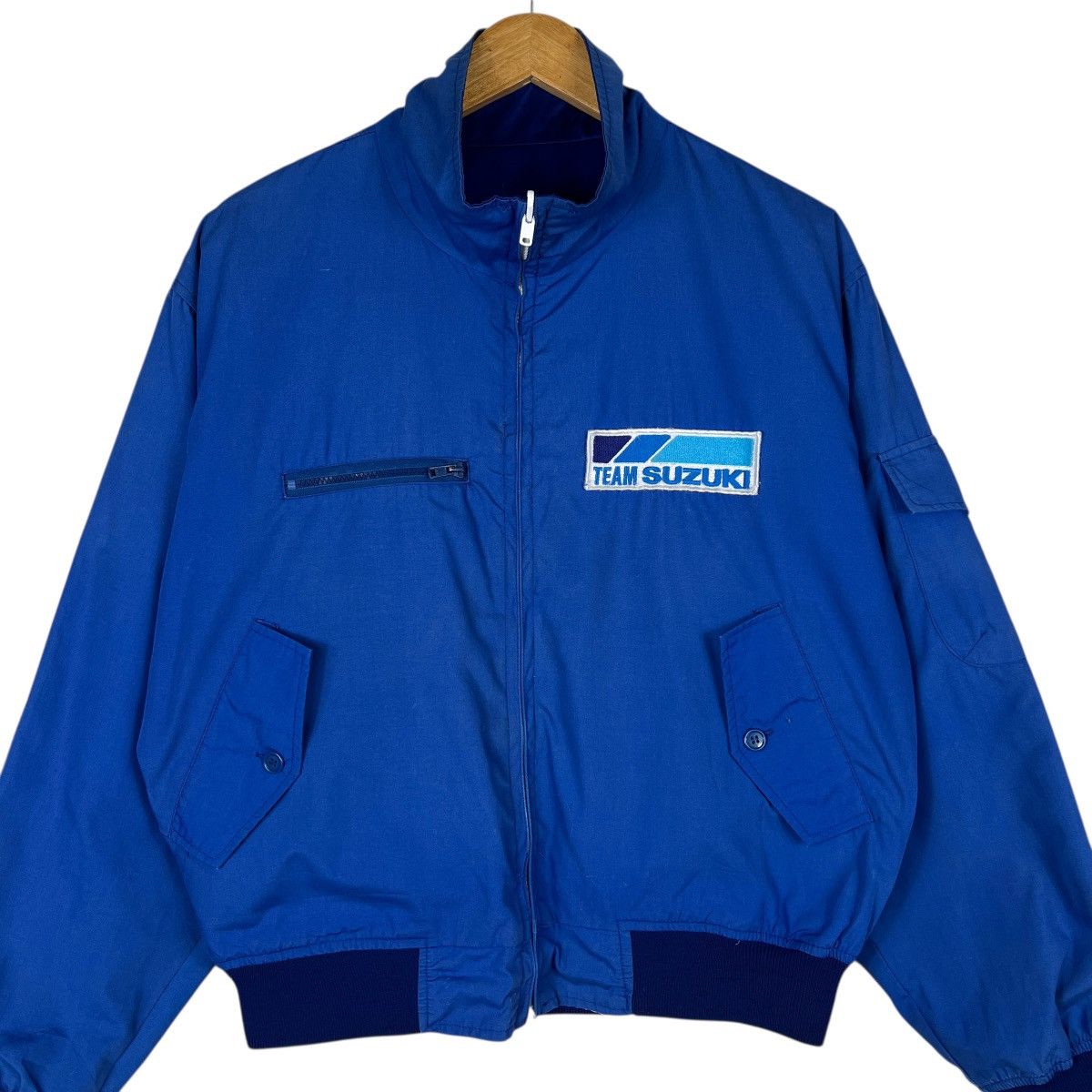 Vintage Vintage Team Suzuki Racing team Reversible Bomber Jacket Size US L / EU 52-54 / 3 - 4 Thumbnail