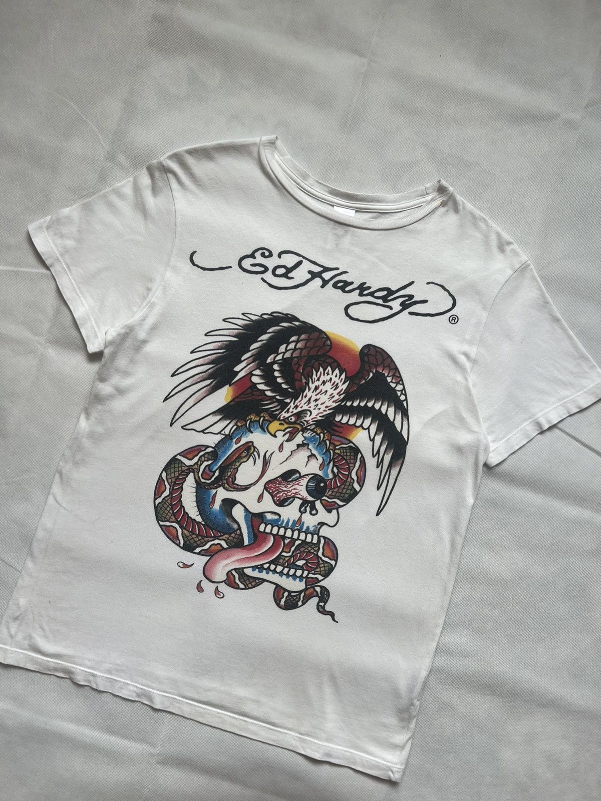 Christian Audigier Vintage Ed Hardy By Christian Audigier Eagle Skull Shirt Size S / US 4 / IT 40 - 2 Thumbnail