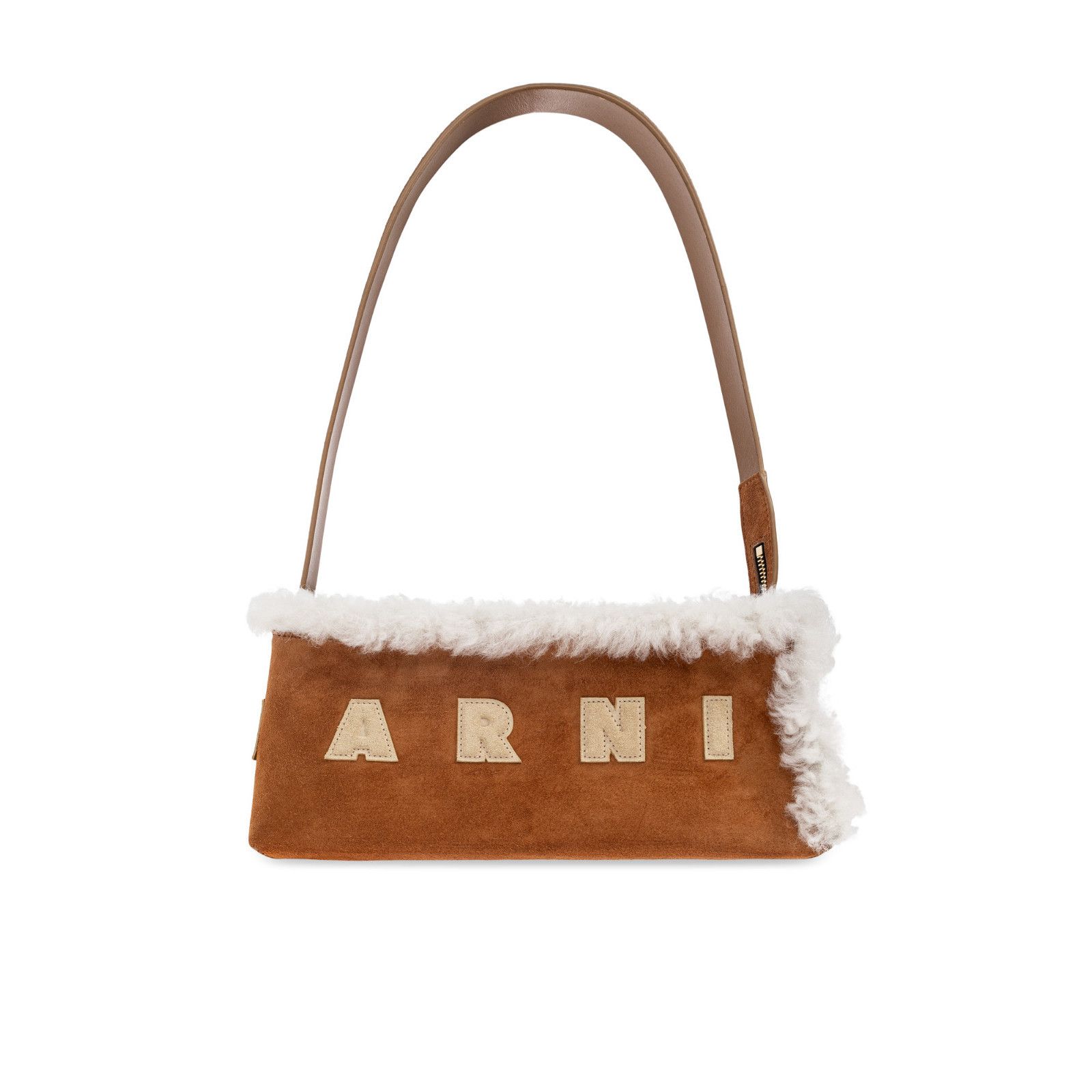 Marni MARNI Brown Shearling Shoulder Bag New & Authentic Size ONE SIZE - 1 Thumbnail