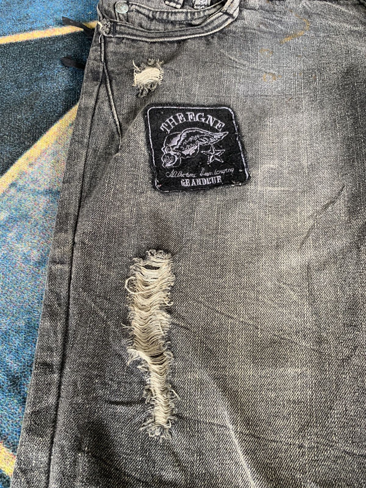 If Six Was Nine 💥 OriginalStyle Distressed Double Waist Denim Size US 32 / EU 48 - 12 Thumbnail