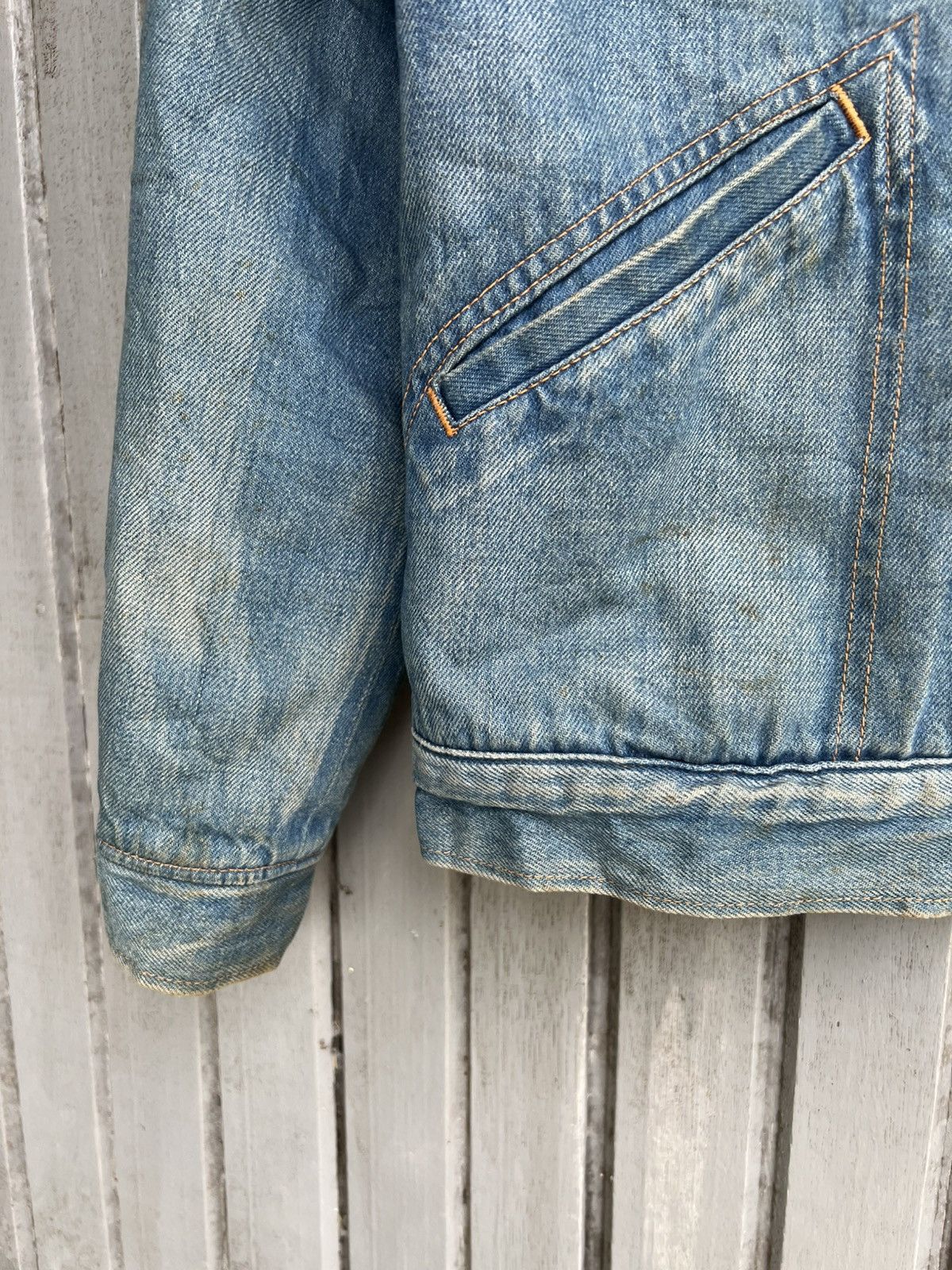 Japanese Brand × Vintage Vtg half denim jacket Size US S / EU 44-46 / 1 - 5 Thumbnail